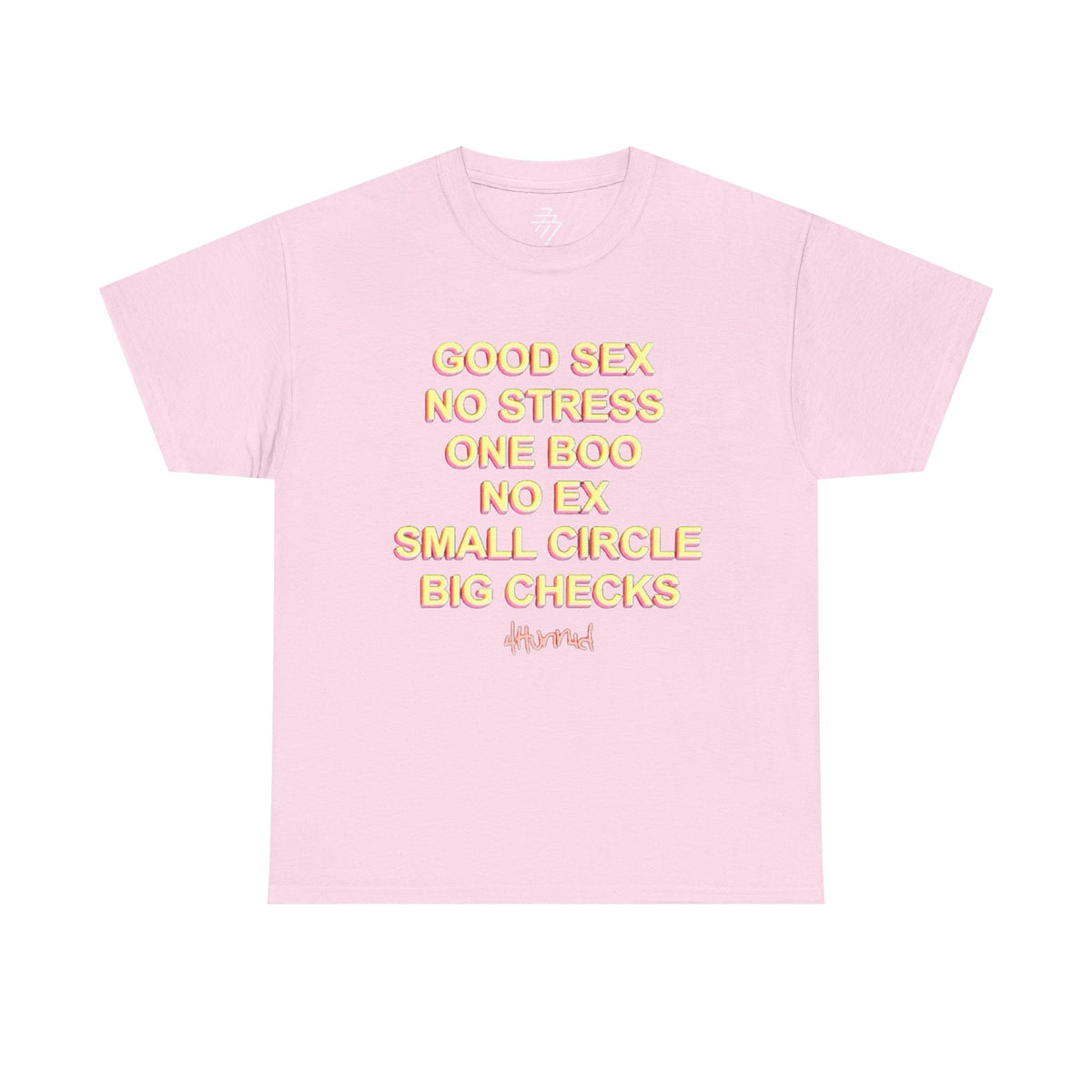 "Good Sex No Stress" Text Statement Graphic Tee