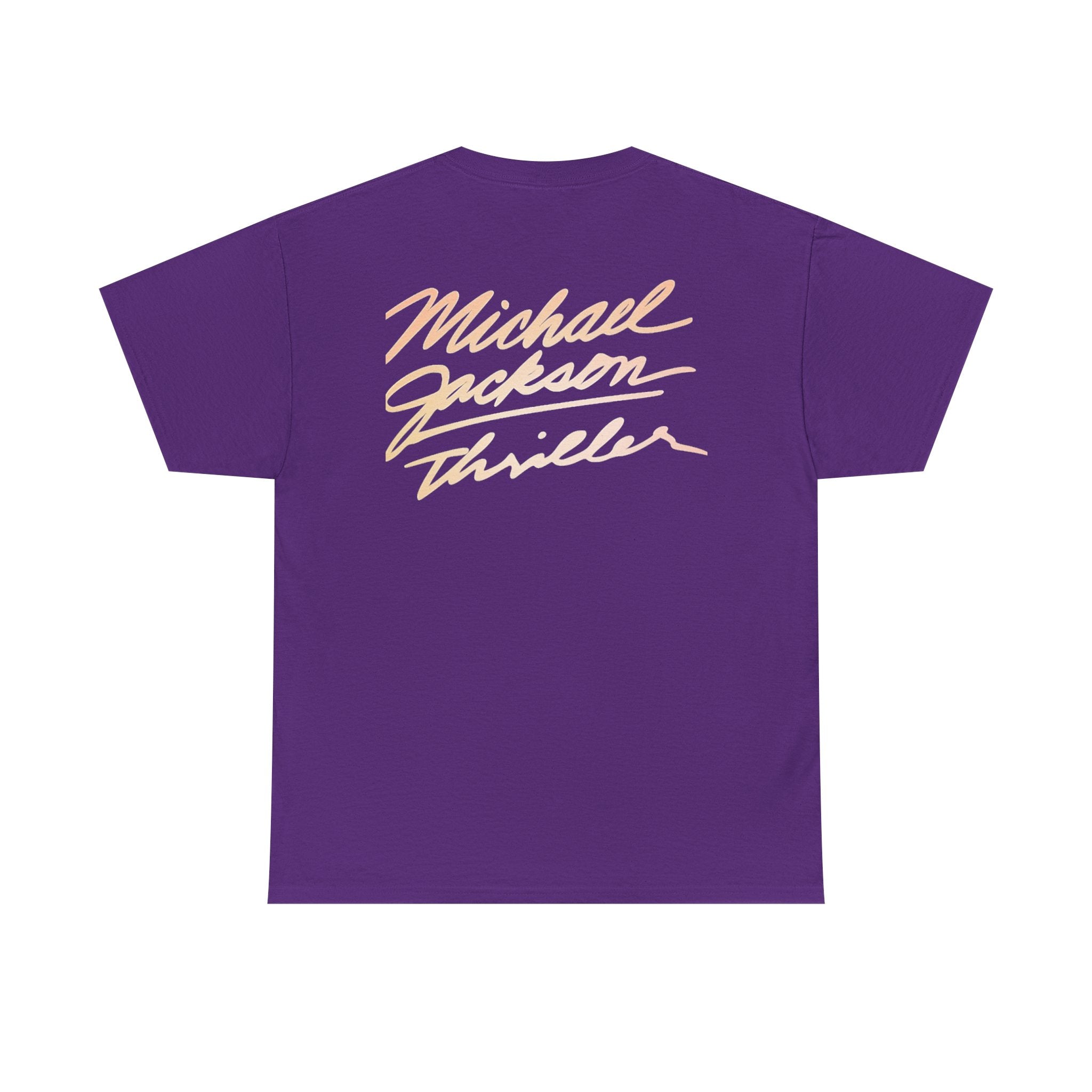MJ Retro Pop Icon Portrait with 'Thriller' Script Back