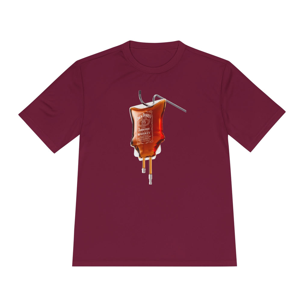 IV Bag Whiskey Drip Tee | Medical Alcohol Bottle Graphic, Unisex Moisture Wicking Tee, Nurse Gift, Doctor Shirt, Healthcare Apparel,