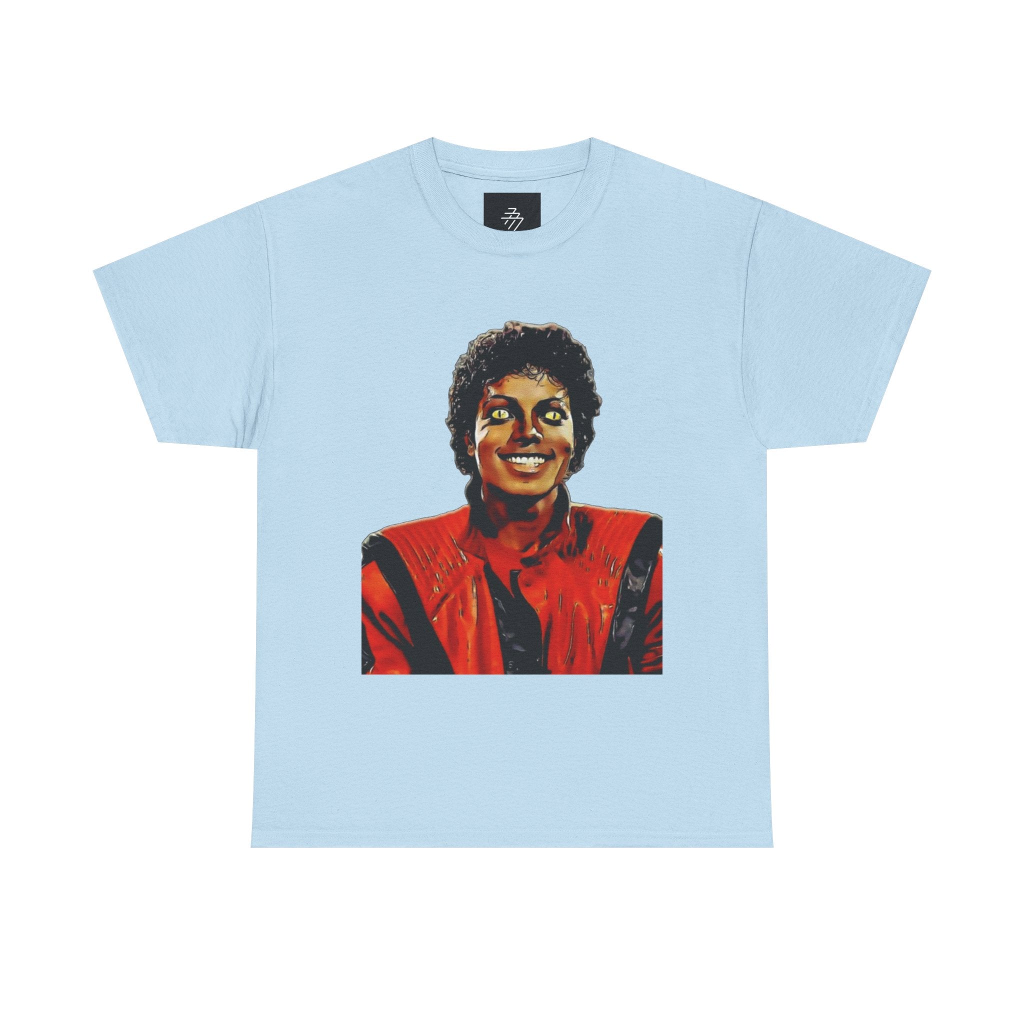 MJ Retro Pop Icon Portrait with 'Thriller' Script Back