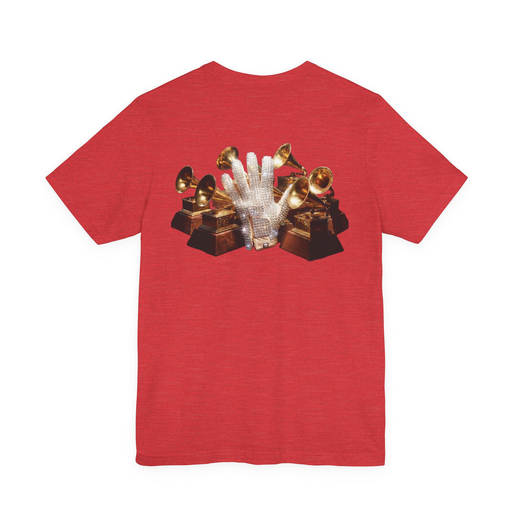 40 Thriller Album Photo Tee | Back Grammy Trophy Graphic