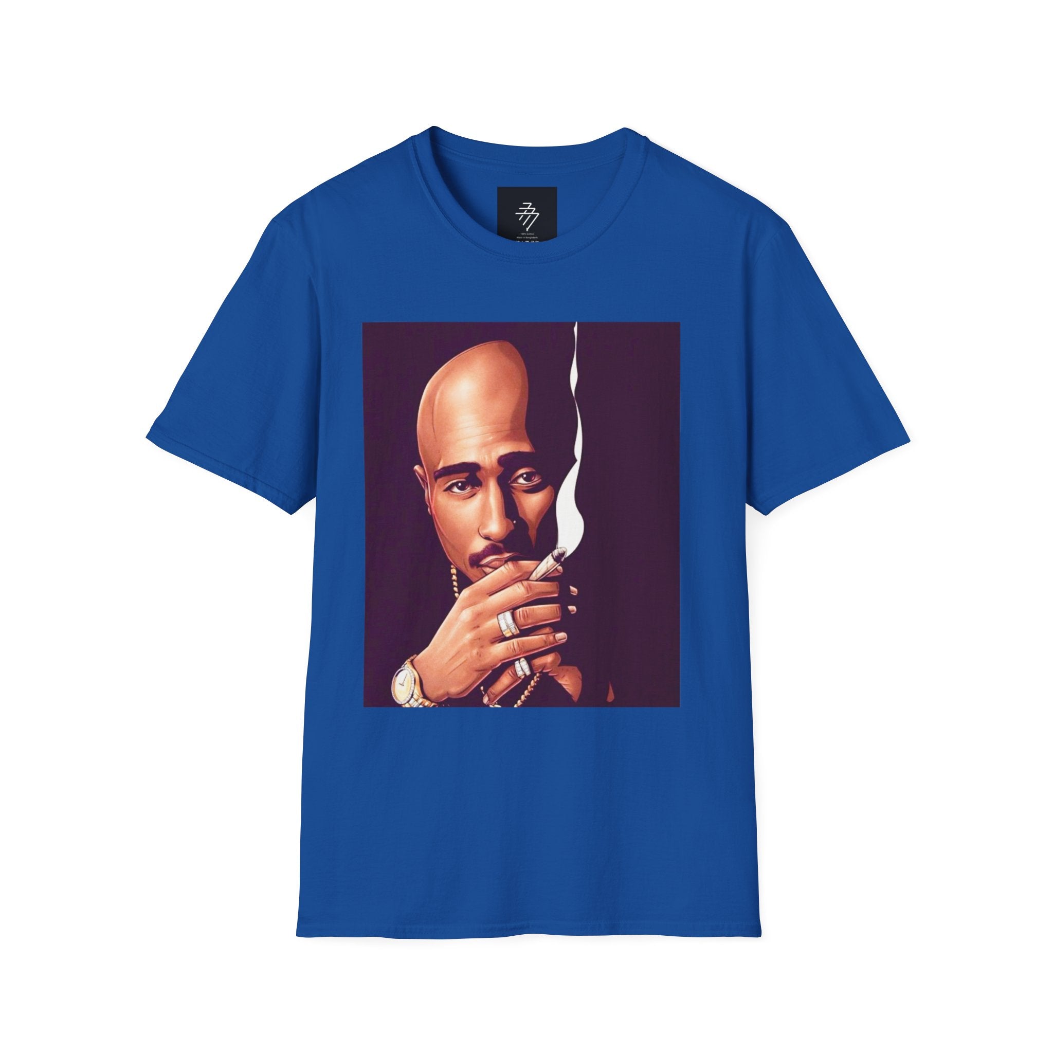 Pac Portrait T-Shirt | Rap Icon Smoking Artwork