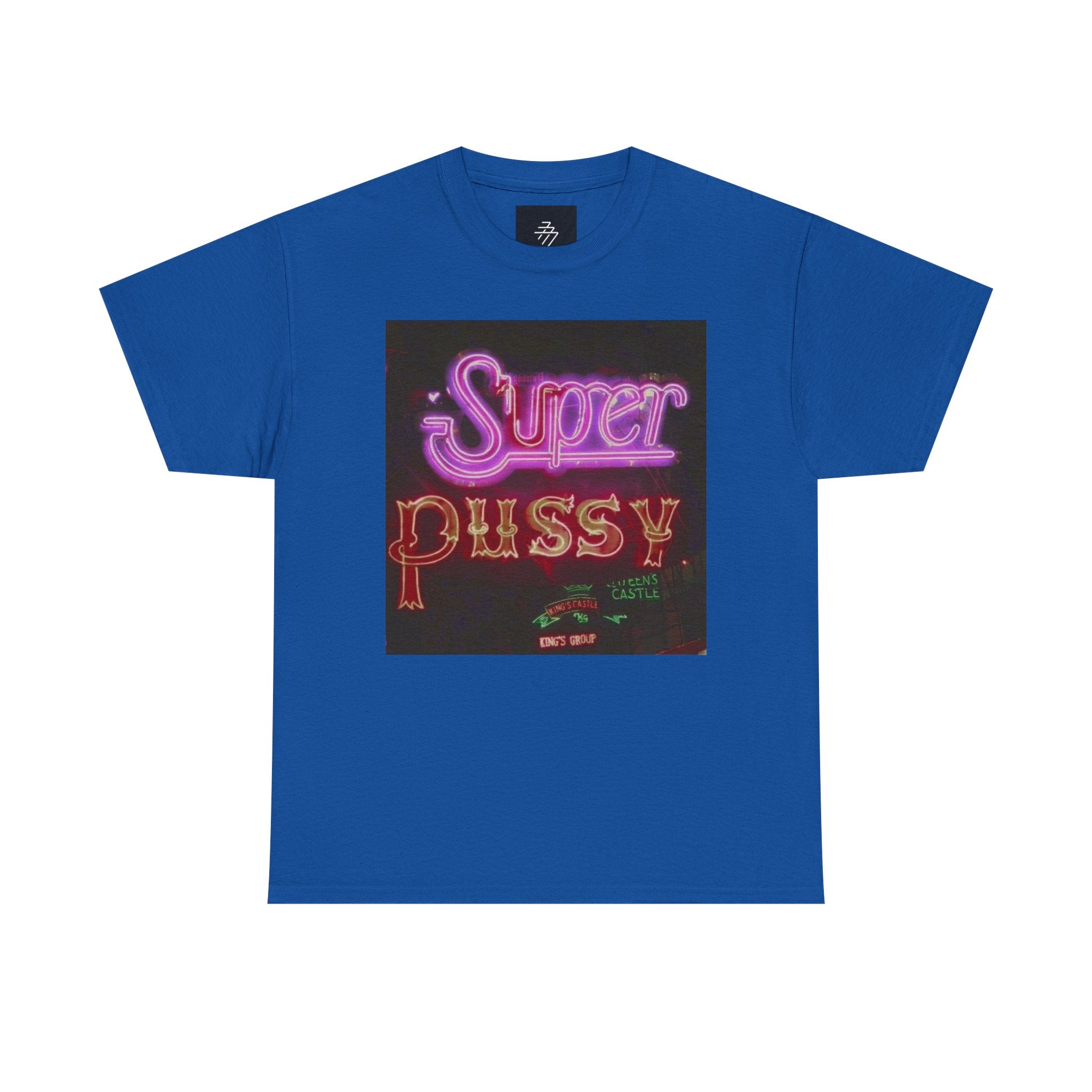 T-Shirt — 'Super Pussy' Neon Sign Graphic Tee