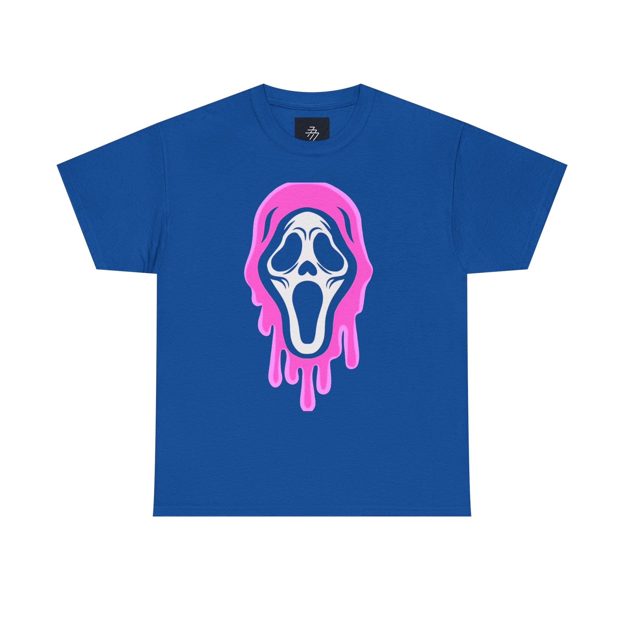 Melting Scream Mask T-Shirt | Pink Drip Horror Tee