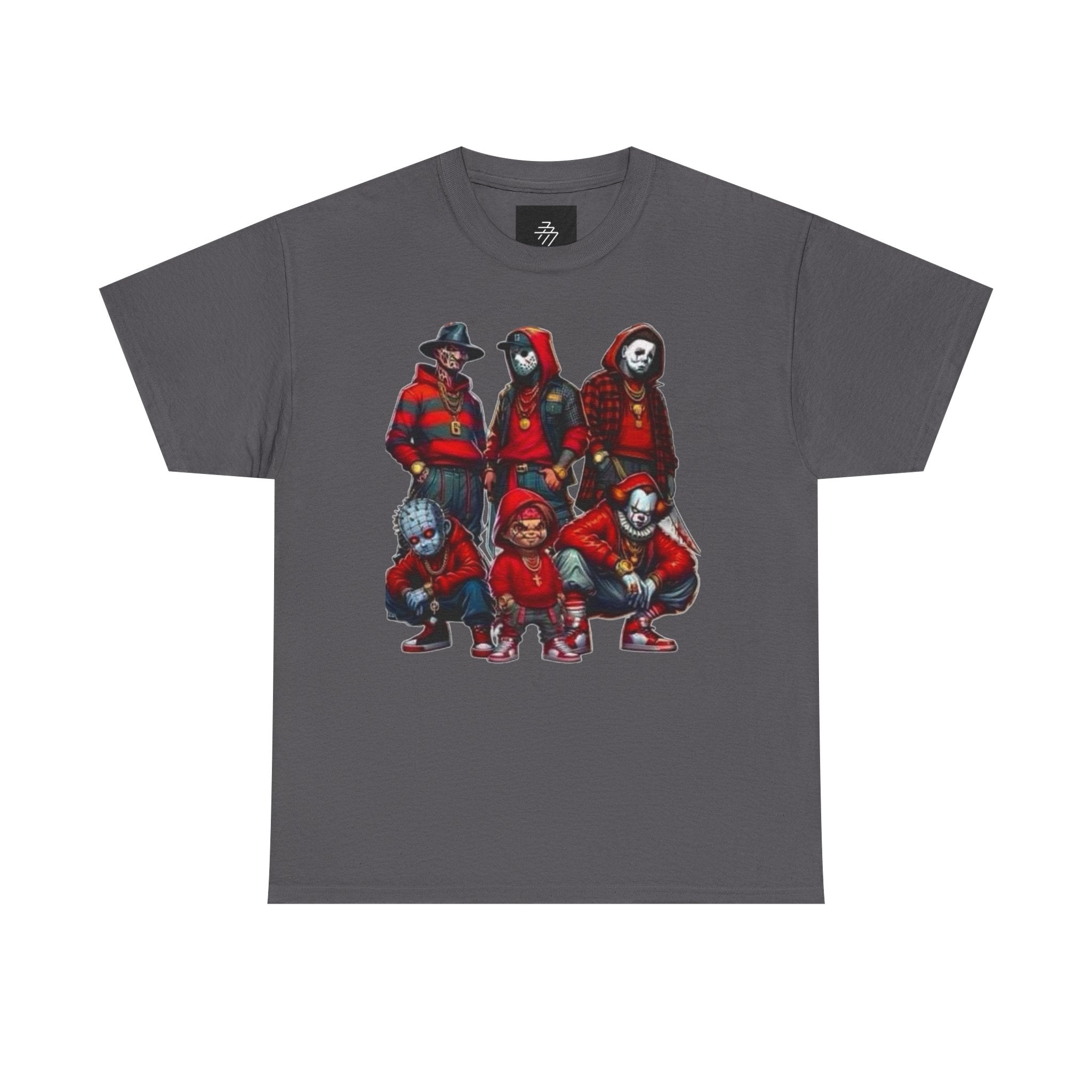 Horror Icons Crew Tee Vintage Slasher Movie Mask Group