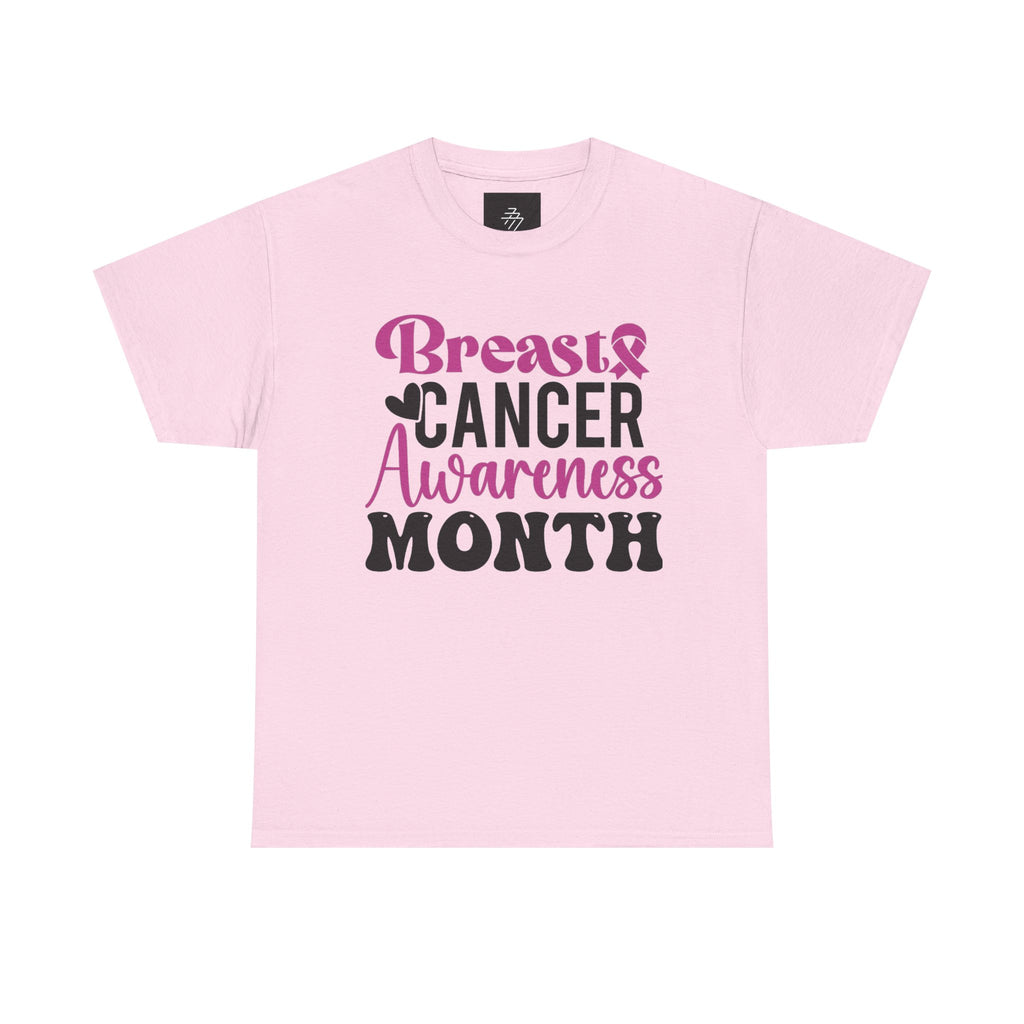 Breast Cancer Awareness Month Pink Ribbon Support Tee