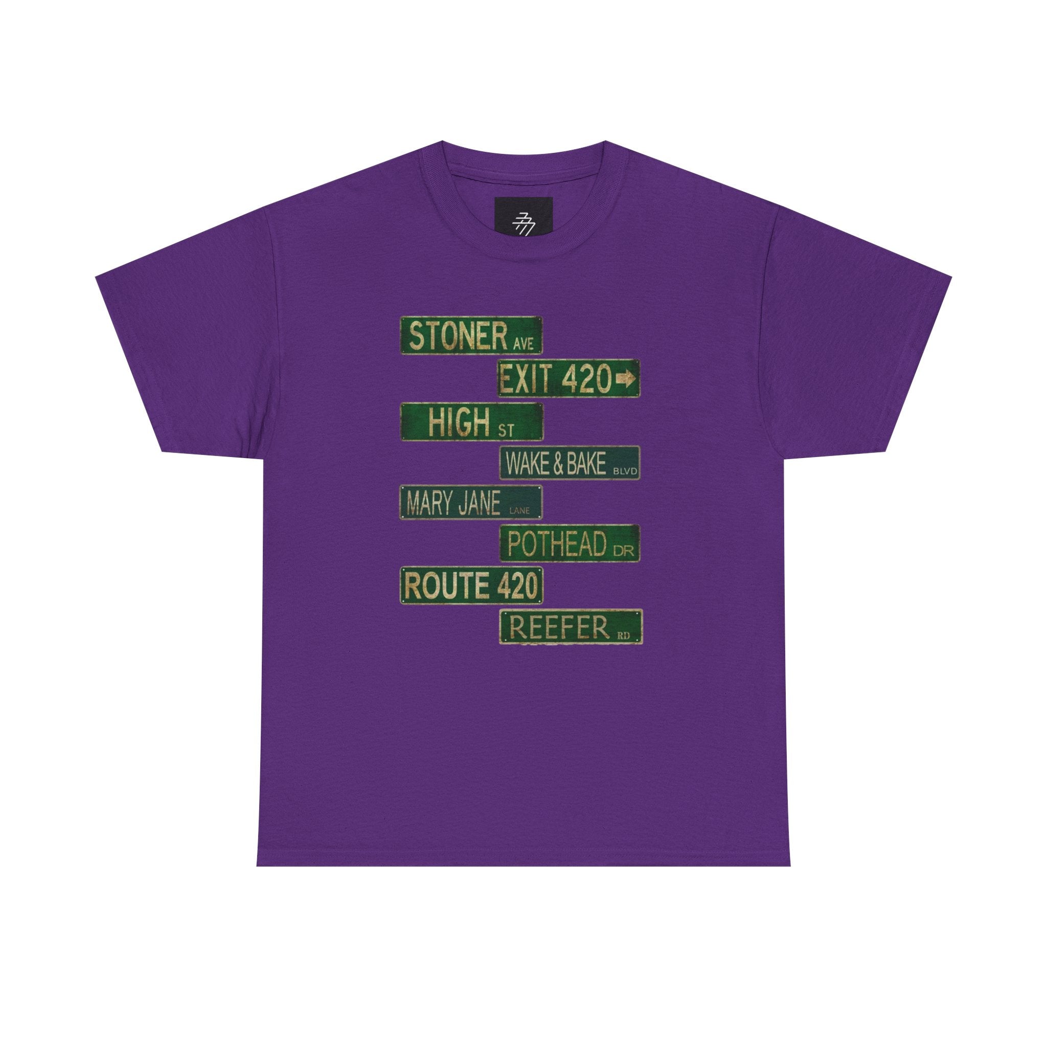 420 Road Signs Tee | Stoner High Pothead Route 420 T-Shirt