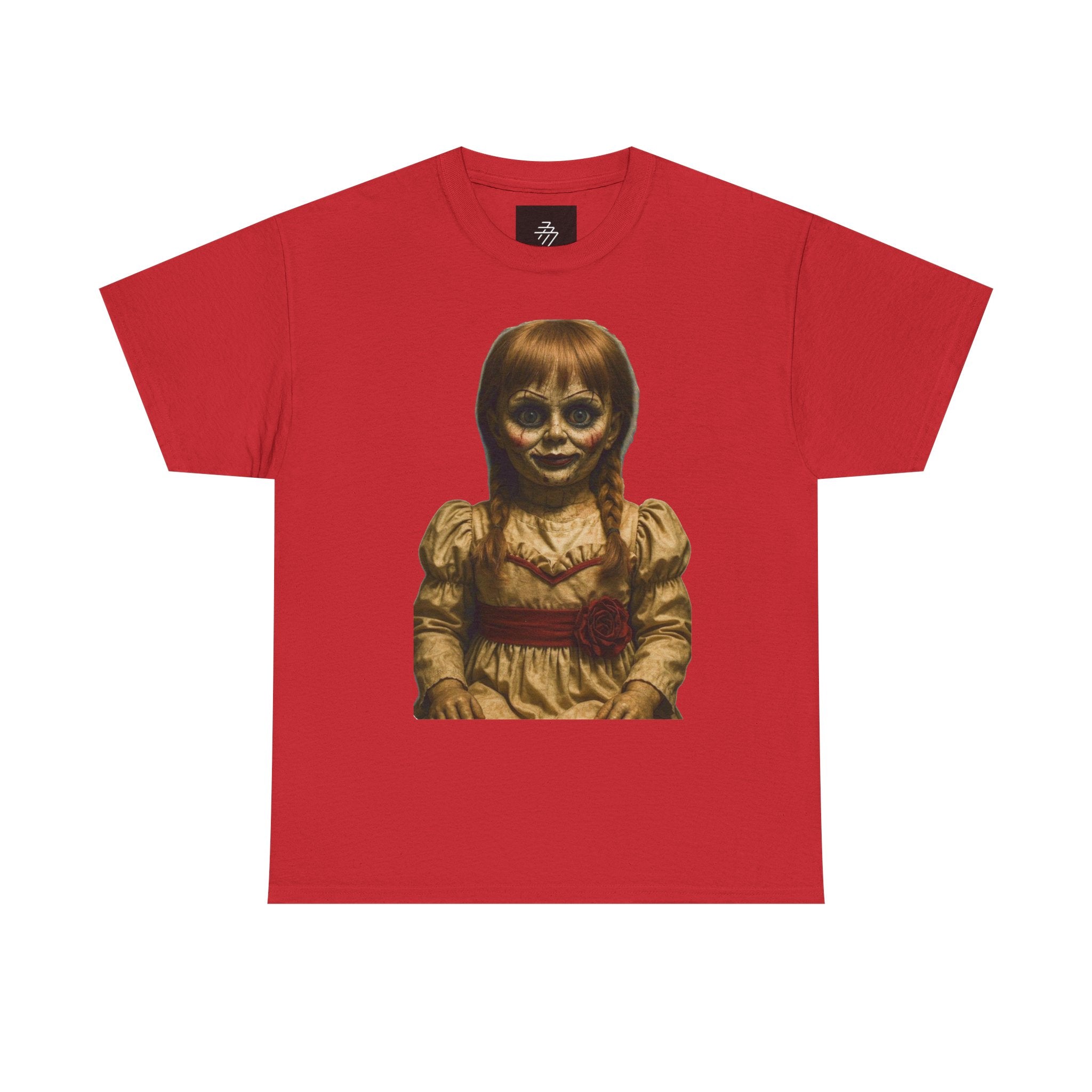 Horror Doll Graphic Tee — Vintage Annabelle-Style Scary Doll T-Shirt