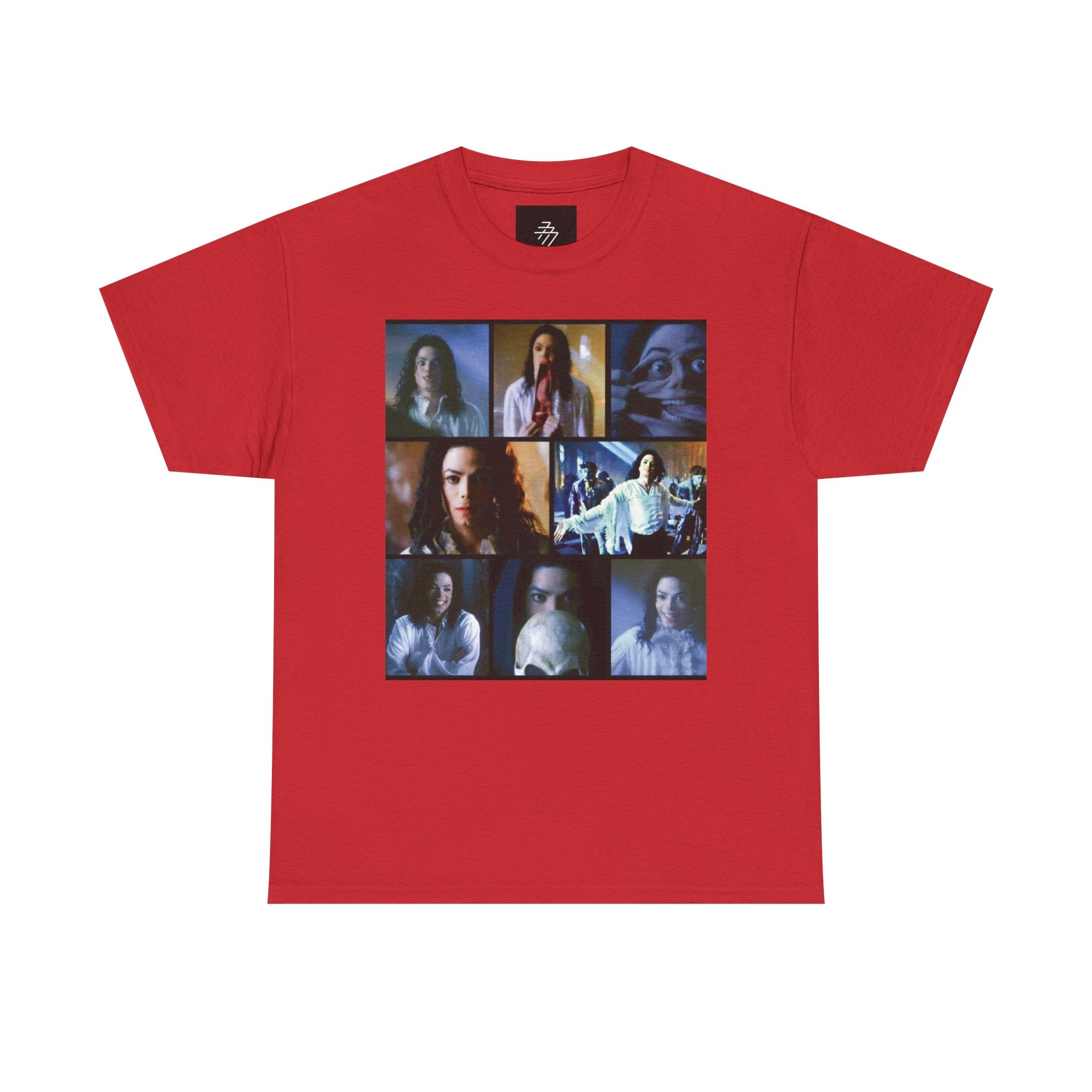 MJ Horror Movie Tee | Vintage Scary Film Photo Grid Shirt