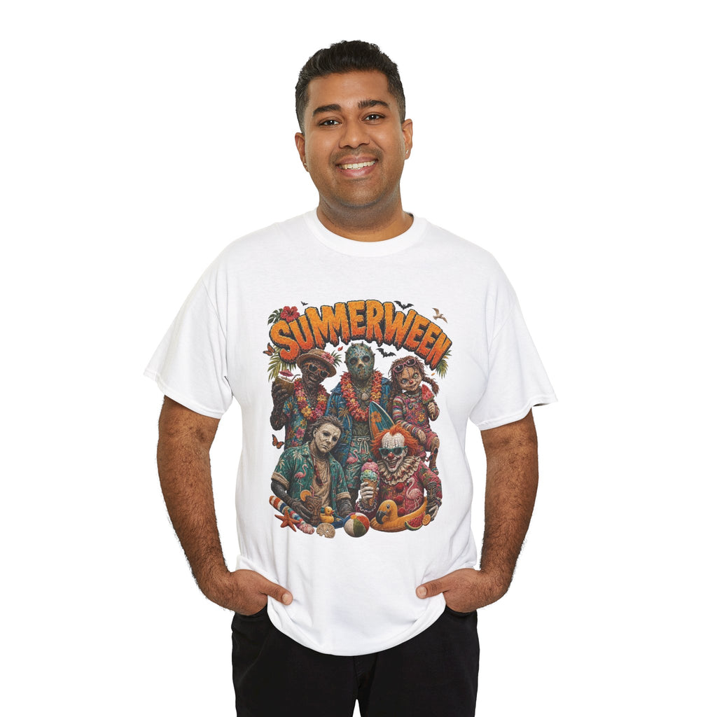 Summerween Horror Crew Retro Scary Movie Monsters Graphic Tee