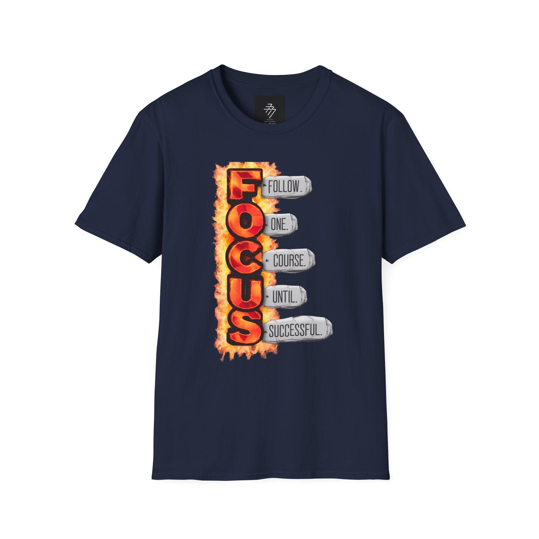 Focus T-Shirt — Motivational 'Follow One Course Until Successful' Graphic Tee