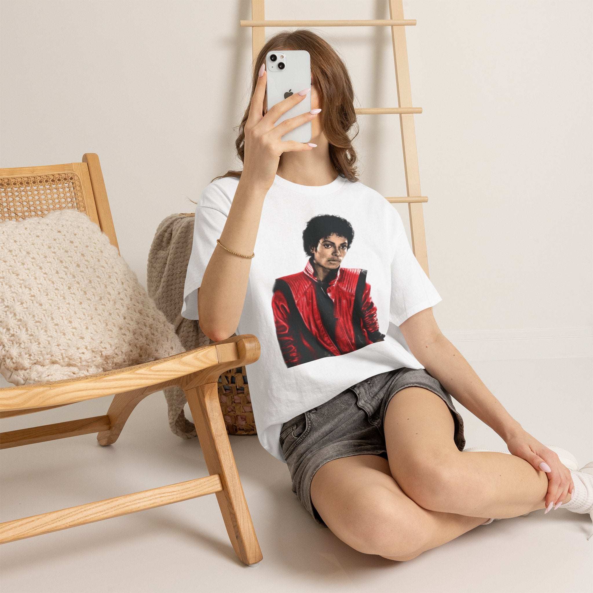 Red Jacket Portrait Tee | MJ Monogram Back Print