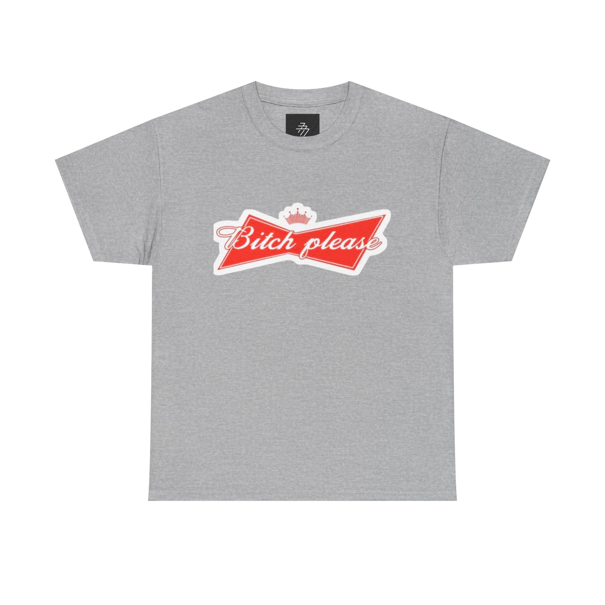 Graphic Tee — "Bitch Please" Retro Script Logo