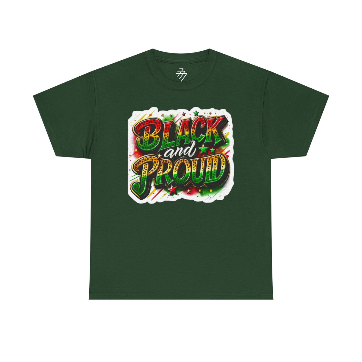 "Black and Proud" Bold Graffiti Pride Tee
