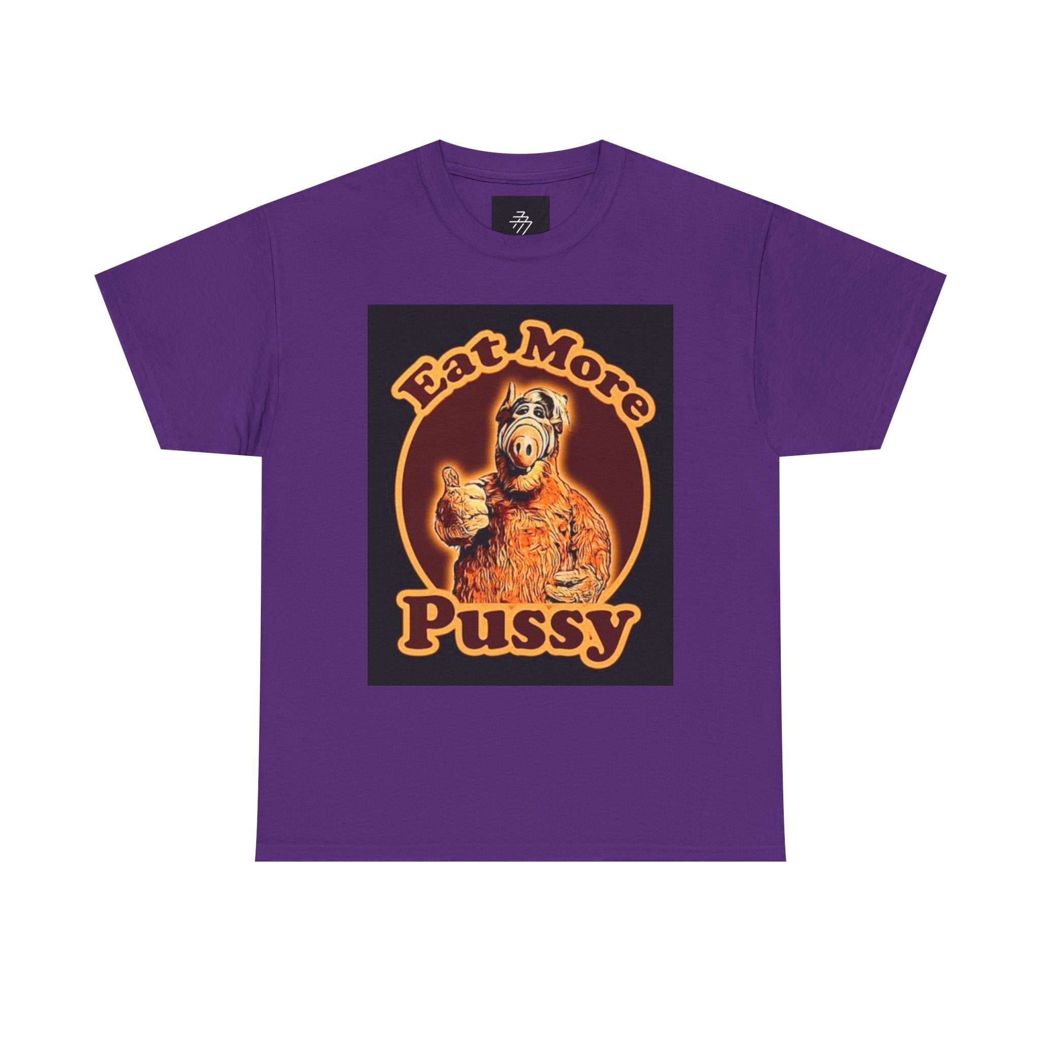 Graphic Tee — Retro 'Eat More Pussy' Parody Shirt