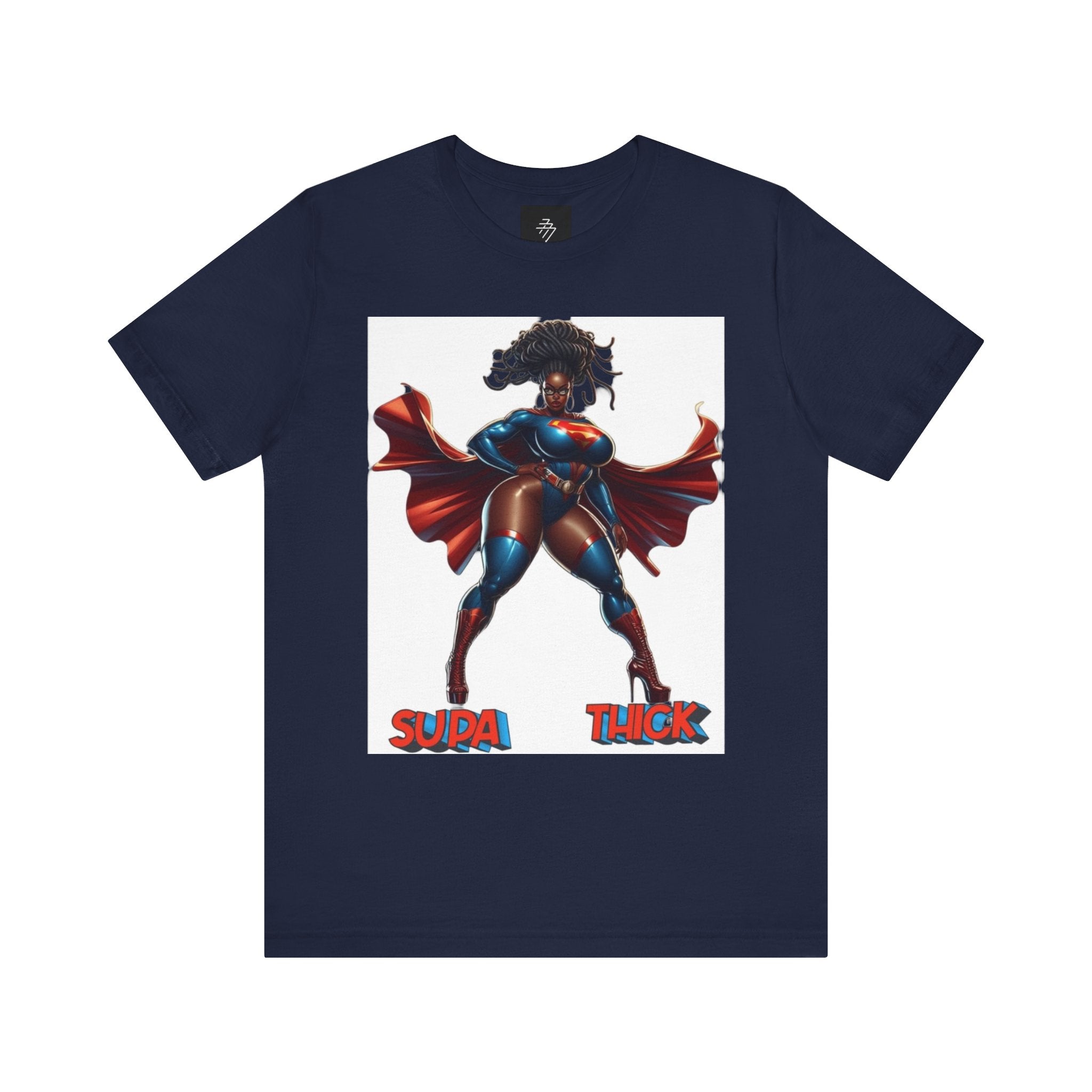 Supa Thick Superhero Tee — Empowering Curvy Comic-Inspired T-Shirt