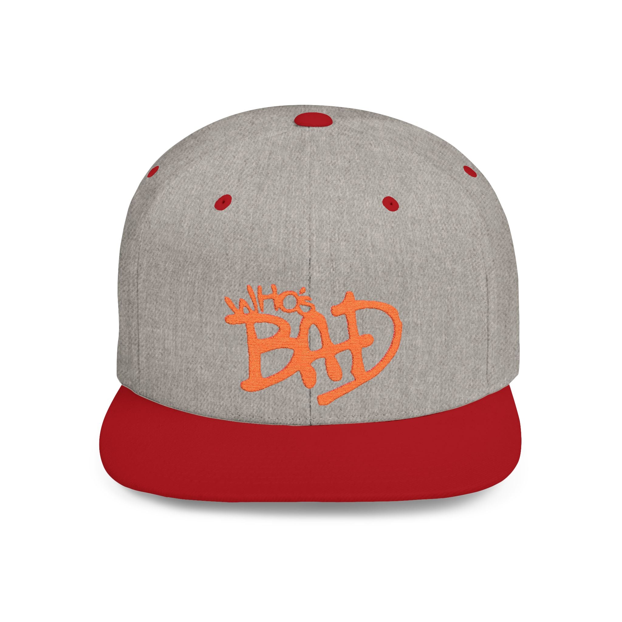 Who's Bad Snapback Hat | Flat Bill Baseball Cap, Retro Typography