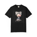 CB Graffiti Portrait T-shirt | Side Profile Photo Print, Back Microphone & Bandana Art