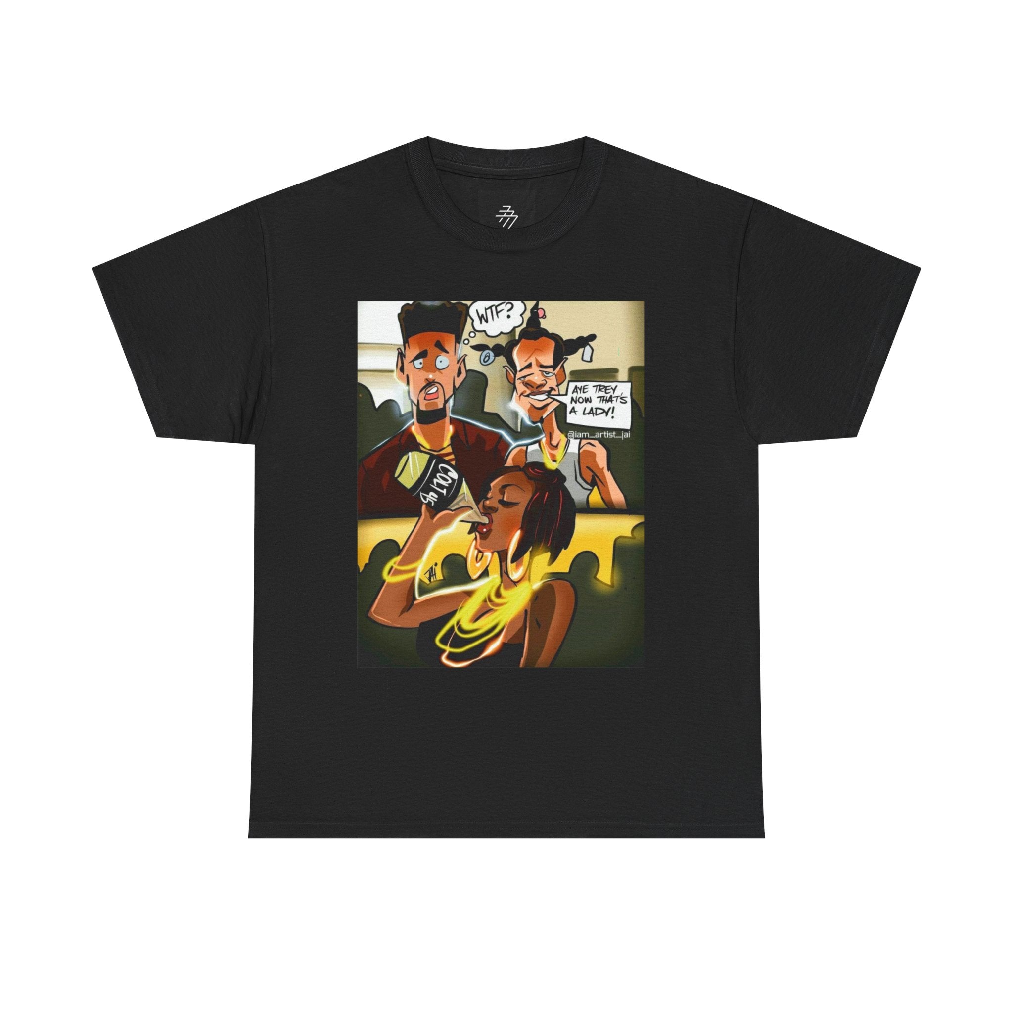 Bar Scene Illustration Tee | Cartoon Nightclub Drinkers, Retro Pop Art