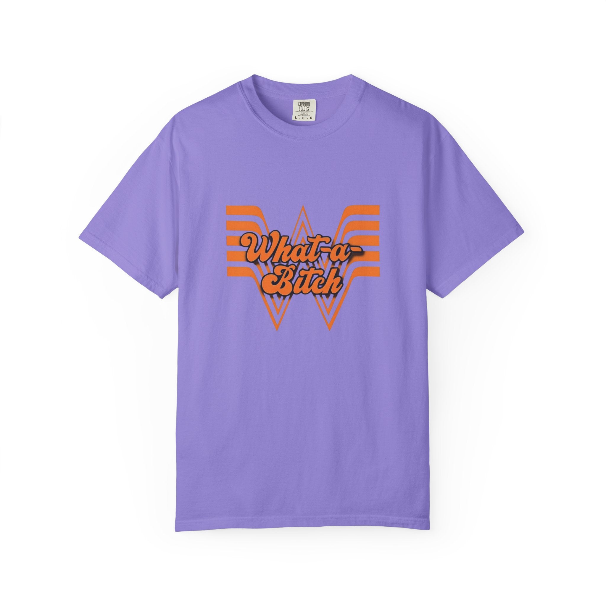 Retro Orange 'What a bitch' Graphic T-Shirt