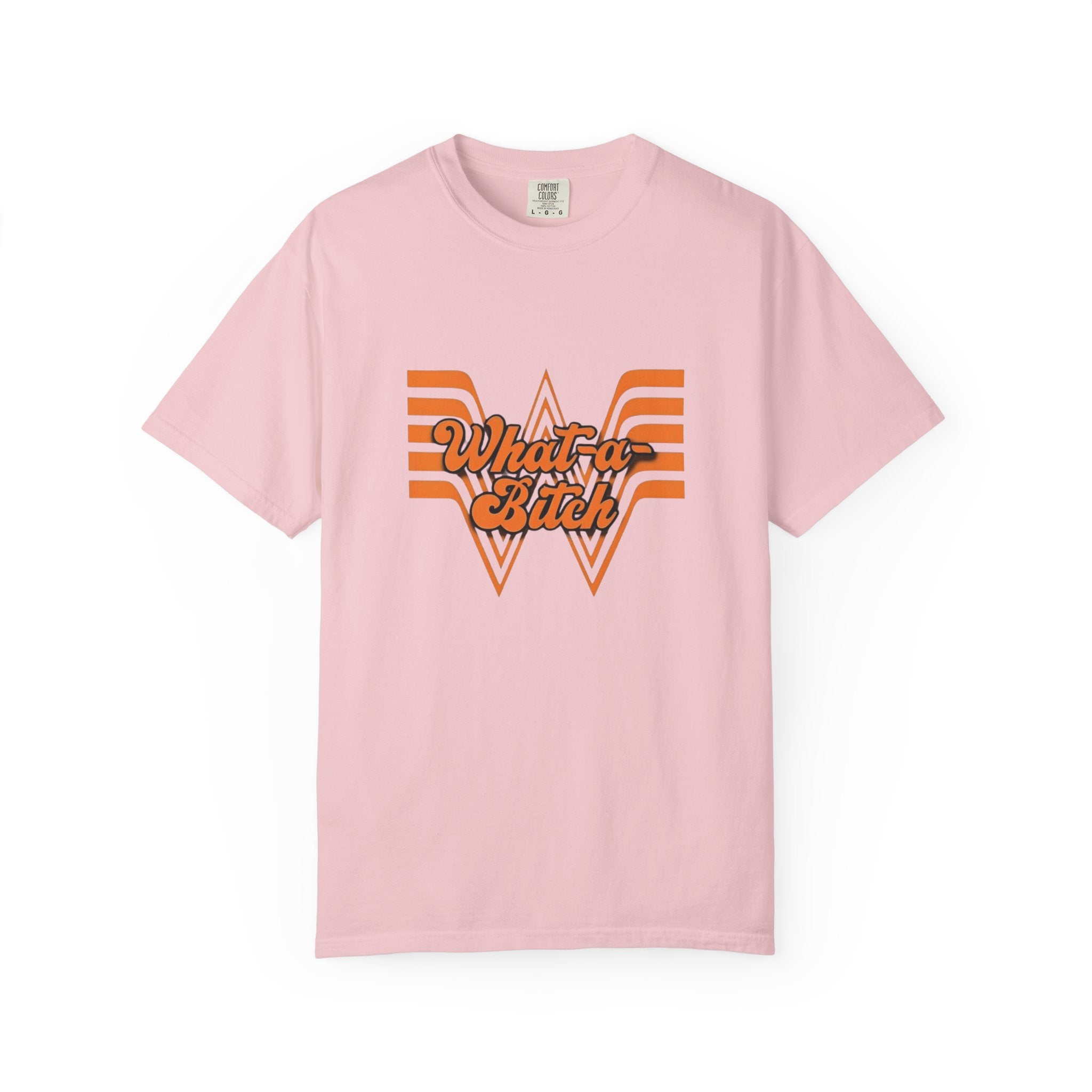 Retro Orange 'What a bitch' Graphic T-Shirt