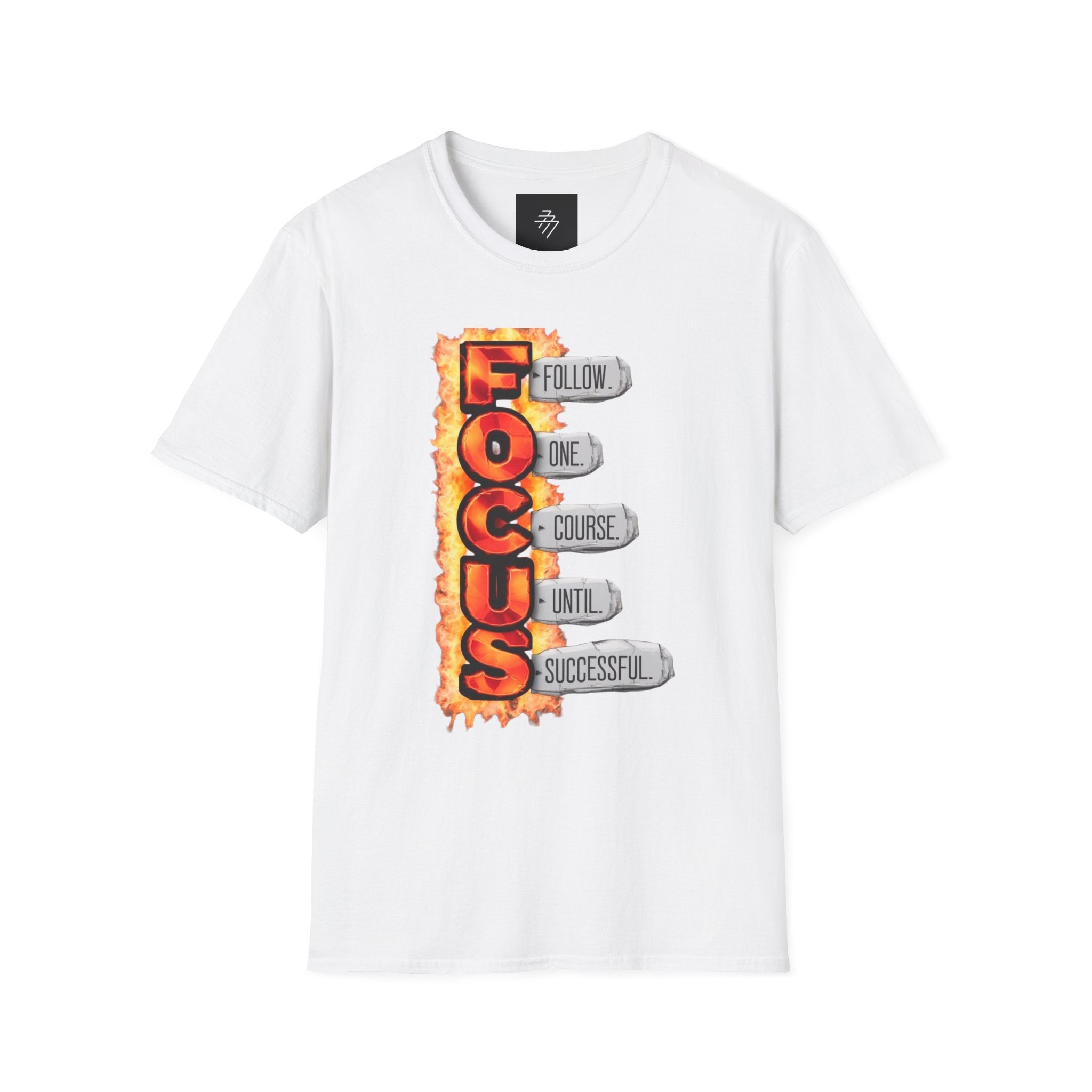 Focus T-Shirt — Motivational 'Follow One Course Until Successful' Graphic Tee