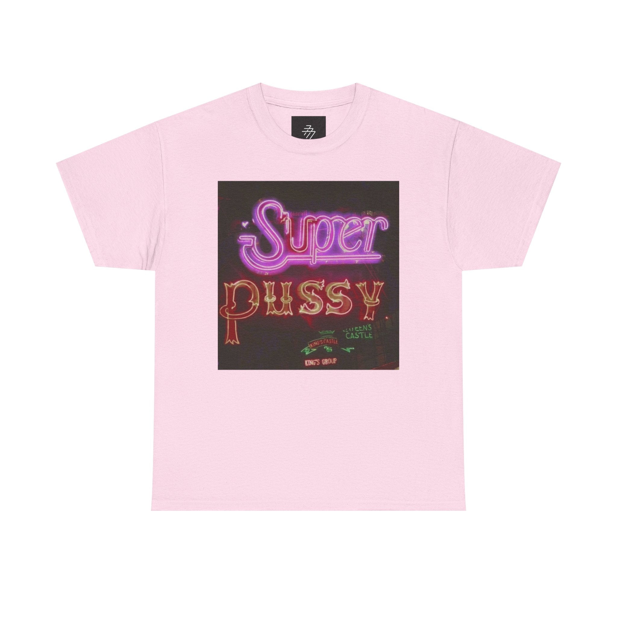 T-Shirt — 'Super Pussy' Neon Sign Graphic Tee
