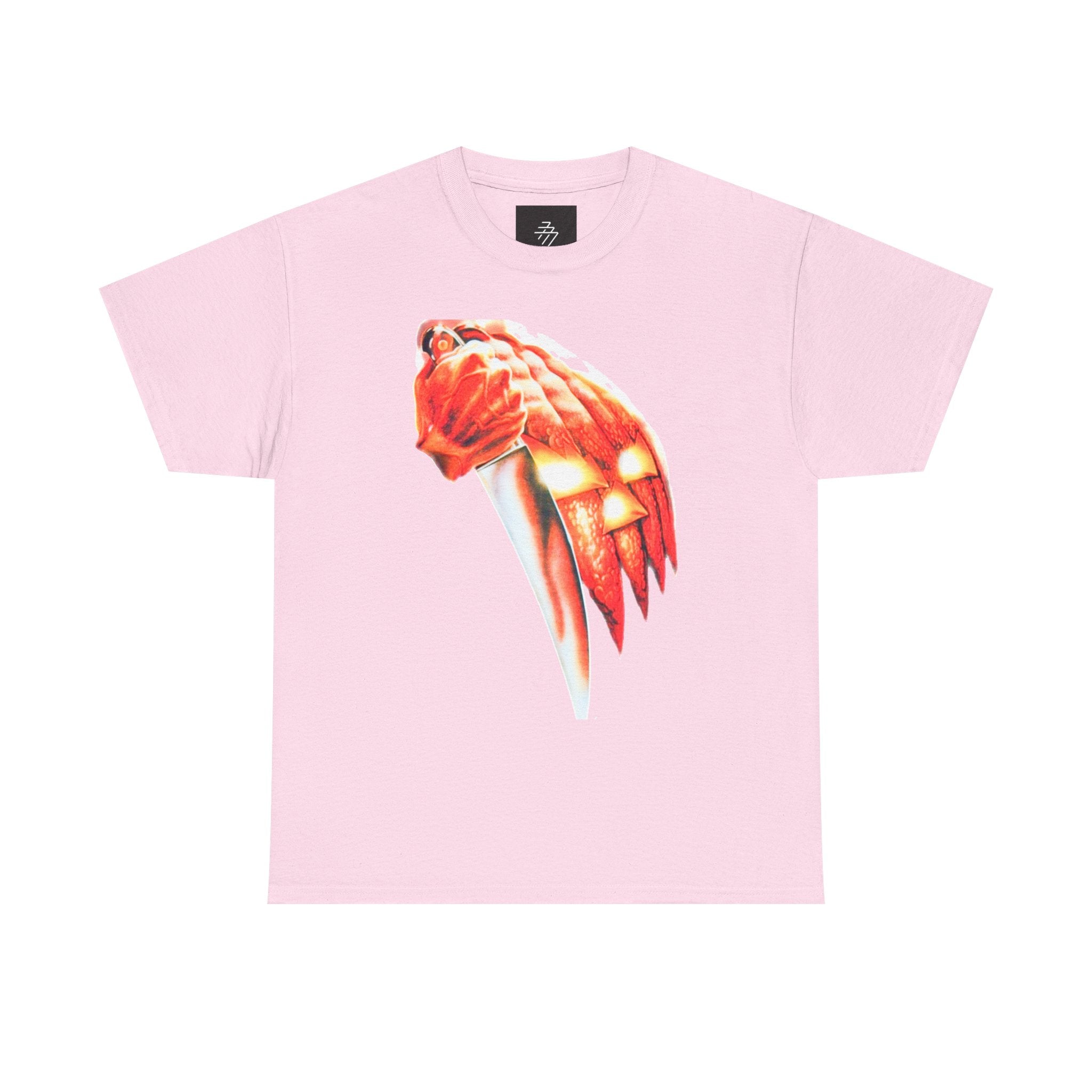 Halloween Pumpkin Mask T-Shirt — Spooky Flame Back Graphic