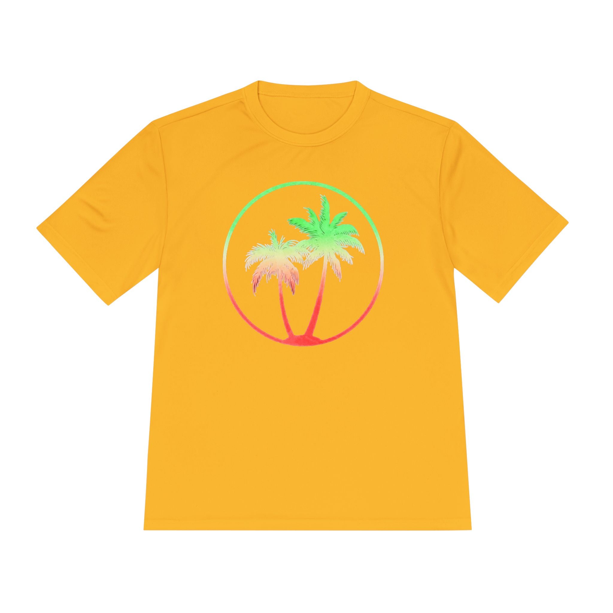 Tropical Palm Circle Tee | Gradient Palm Tree Graphic