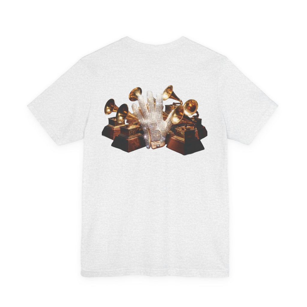 40 Thriller Album Photo Tee | Back Grammy Trophy Graphic