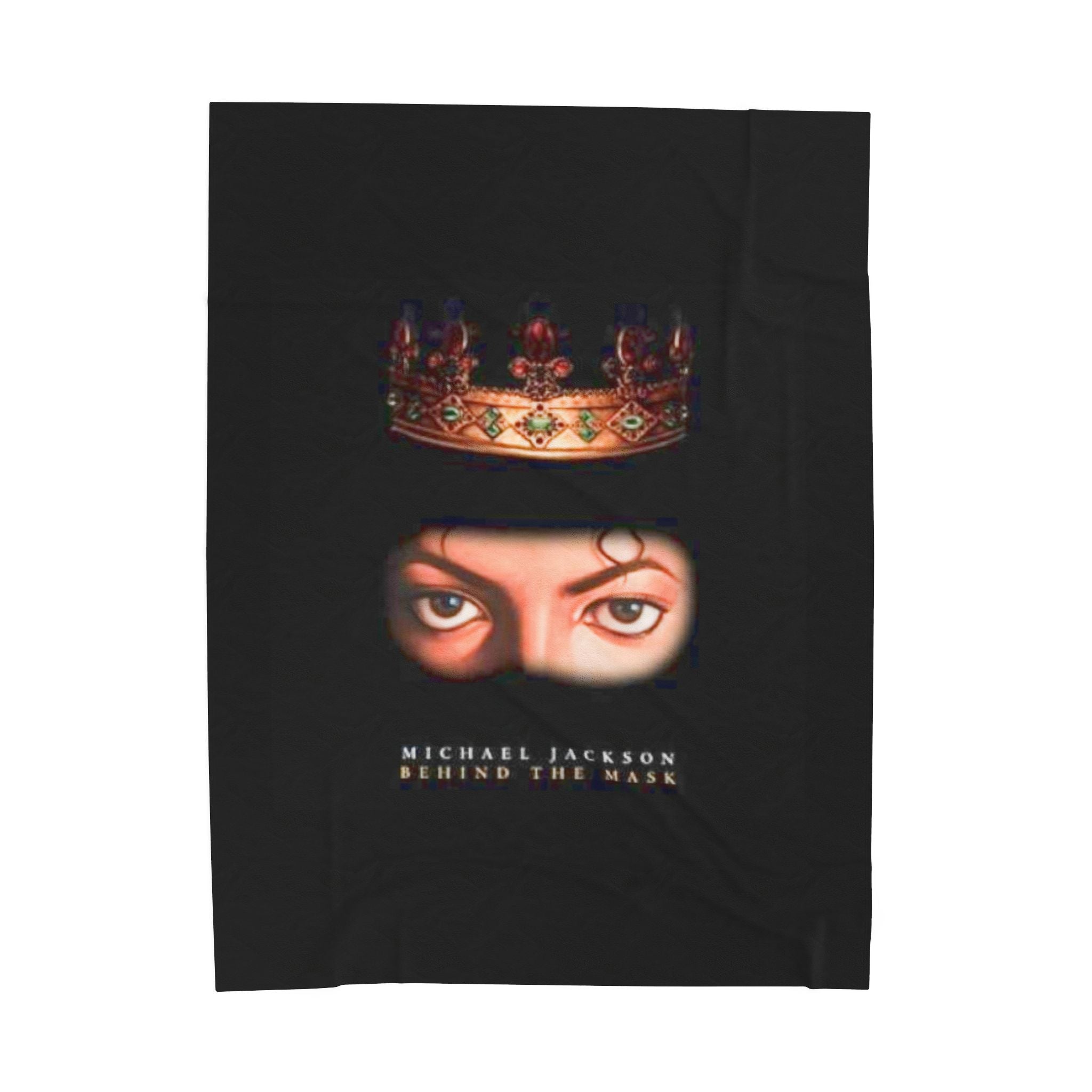 Crowned Eyes Portrait Blanket | Velveteen Plush Blanket
