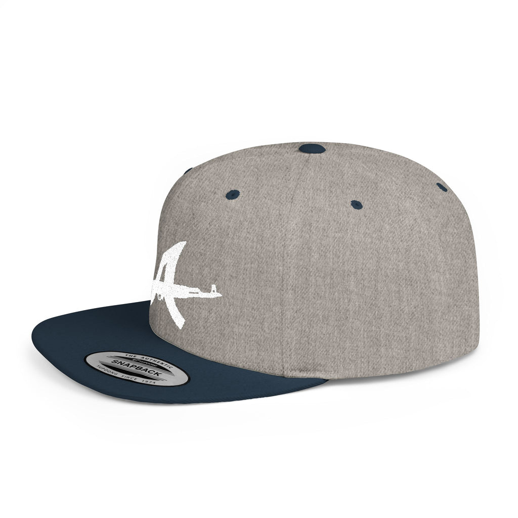 AK-47 Illustration Snapback | Rifle Graphic Hat, Streetwear Cap