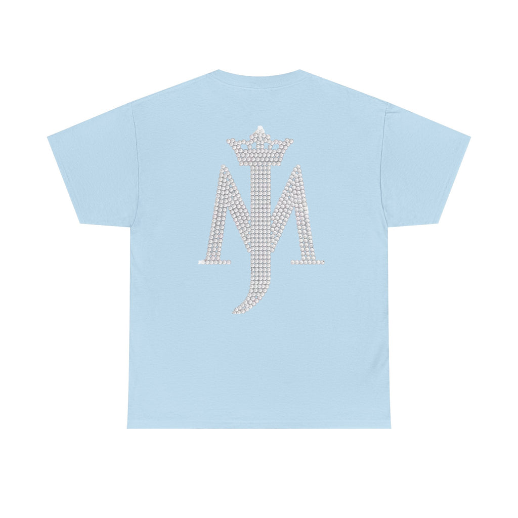 King Michael Jackson Graphic Tee — MJ Crowned Portrait & Rhinestone Monogram Back