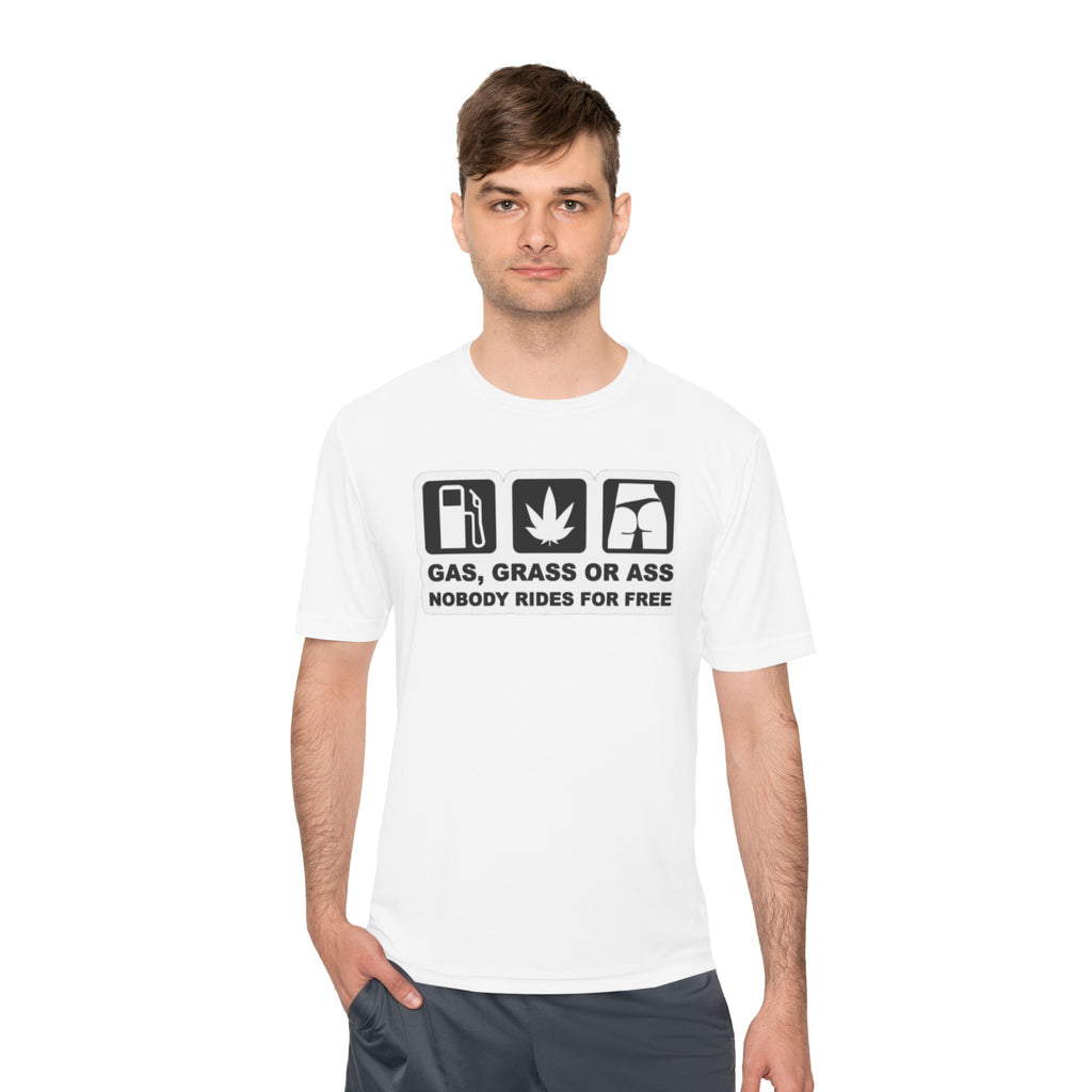 Gas, Grass or Ass Tee — Funny Graphic Moisture‑Wicking Shirt