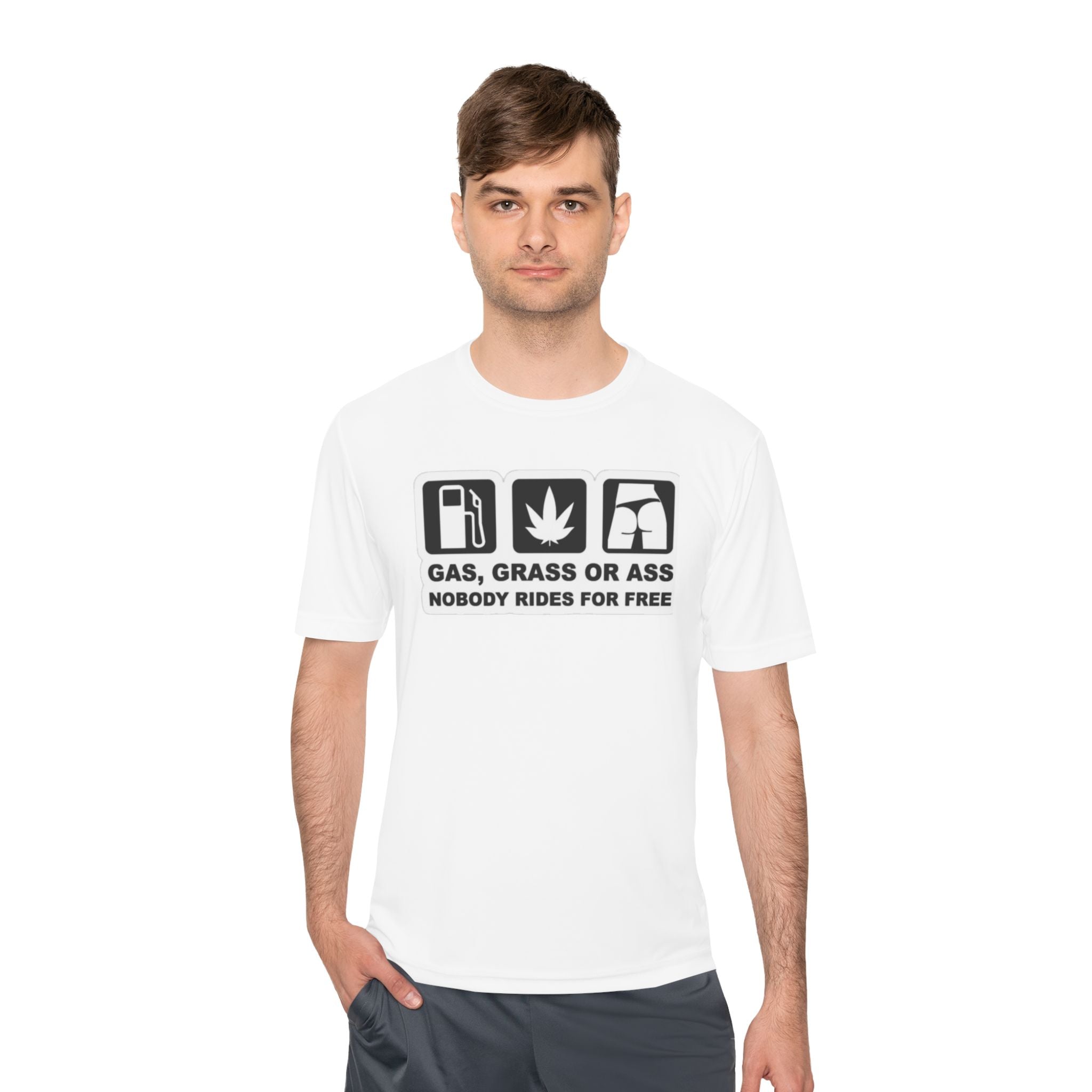 Gas, Grass or Ass Tee — Funny Graphic Moisture‑Wicking Shirt