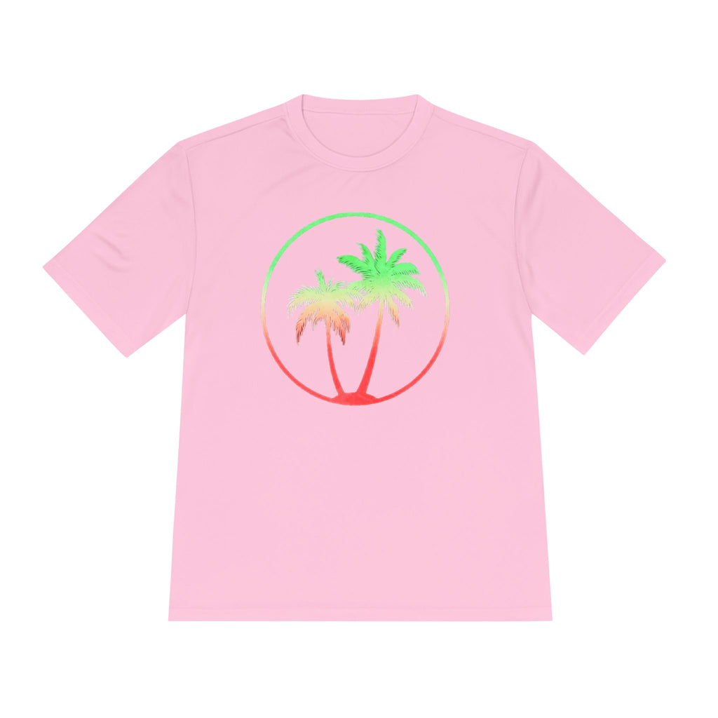 Tropical Palm Circle Tee | Gradient Palm Tree Graphic