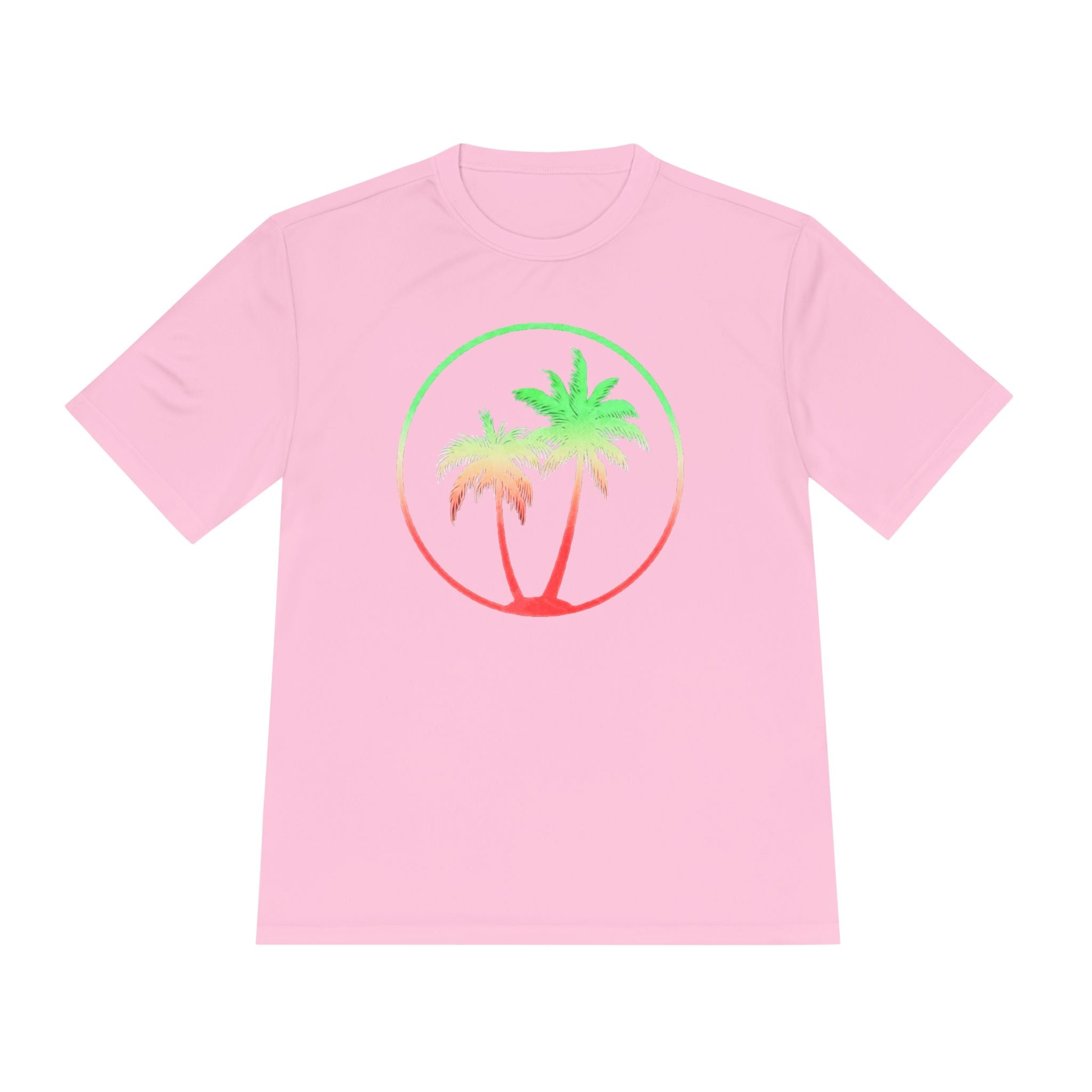 Tropical Palm Circle Tee | Gradient Palm Tree Graphic