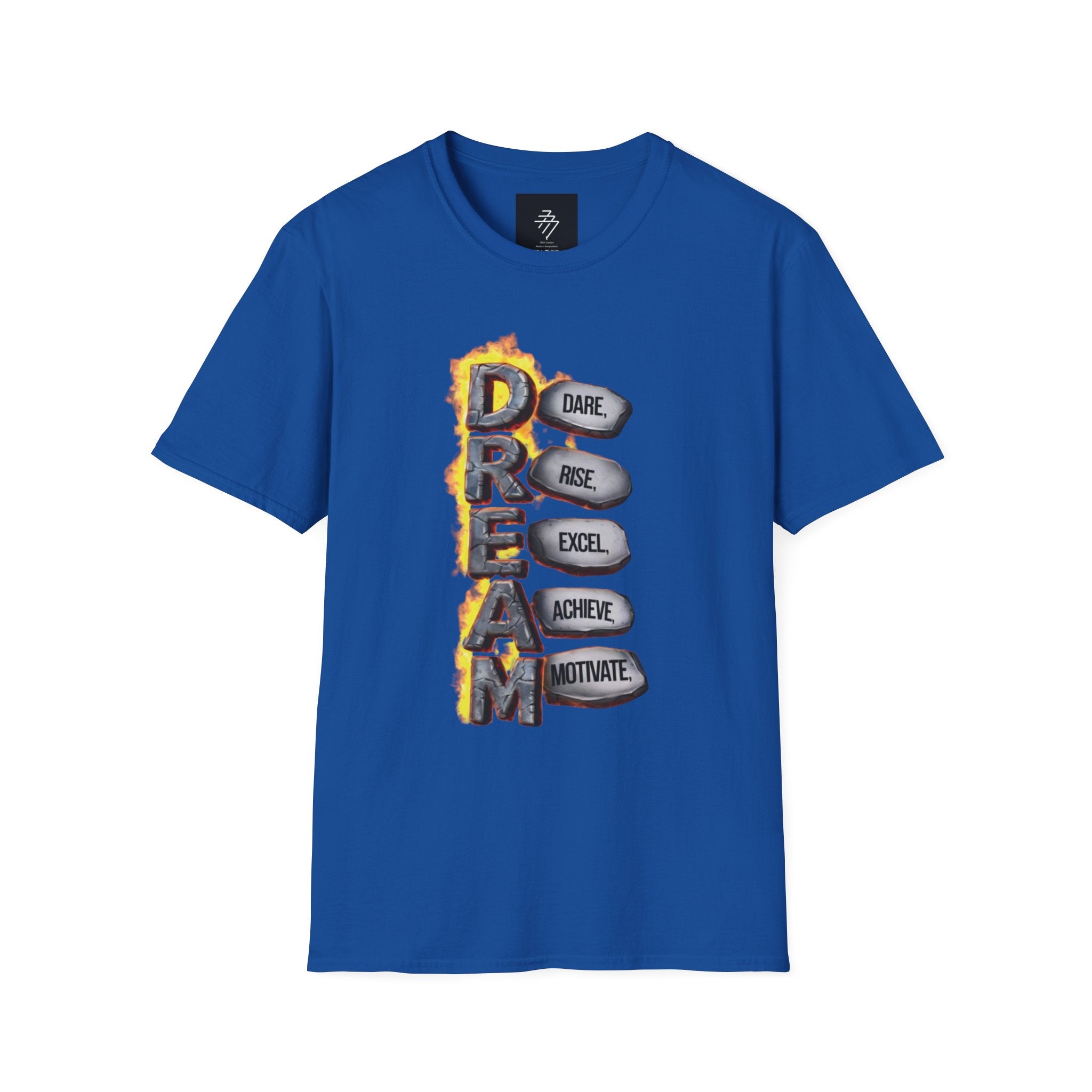 Dream Arrow Typography T-Shirt | Dare Rise Excel Achieve Motivate