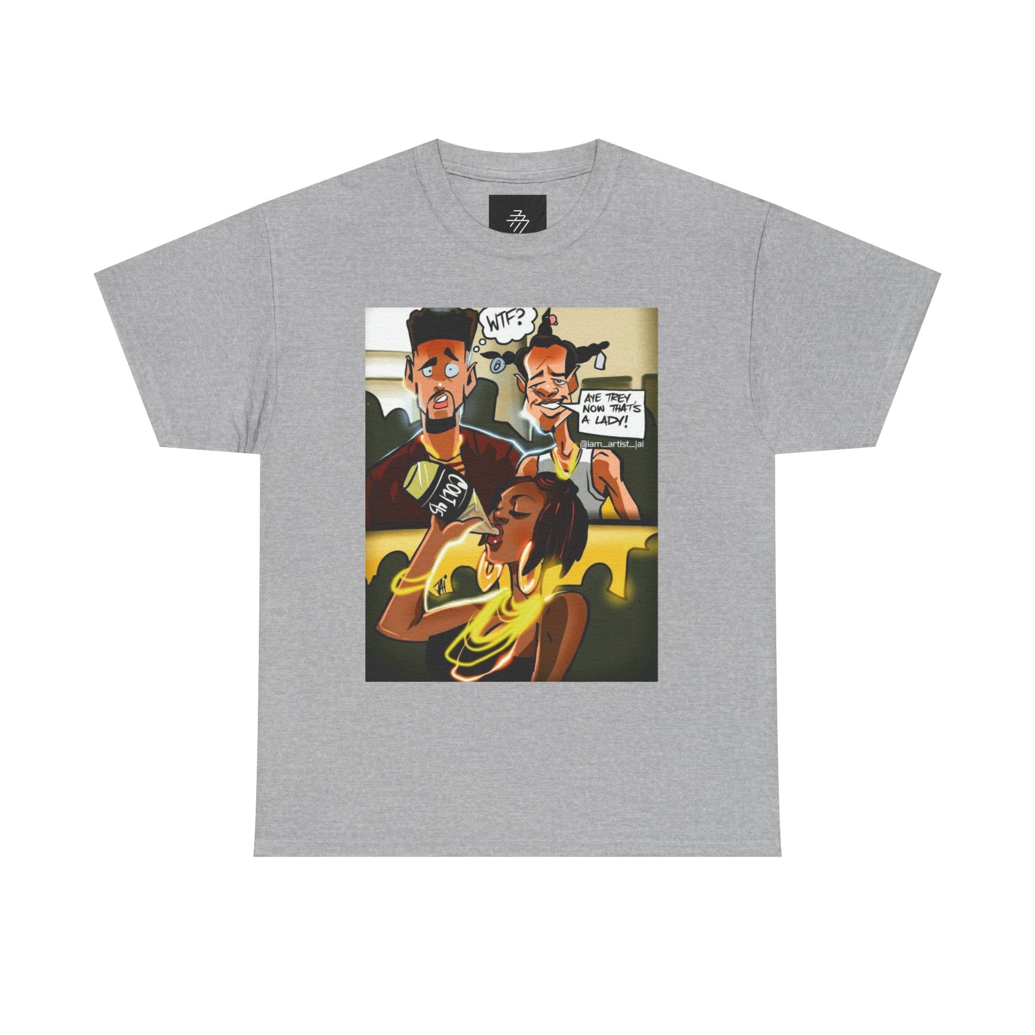Bar Scene Illustration Tee | Cartoon Nightclub Drinkers, Retro Pop Art