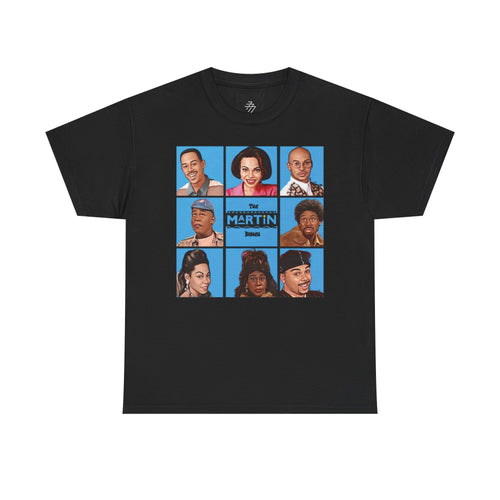 Classic TV Cast Portrait Tee | Retro Sitcom Grid Design