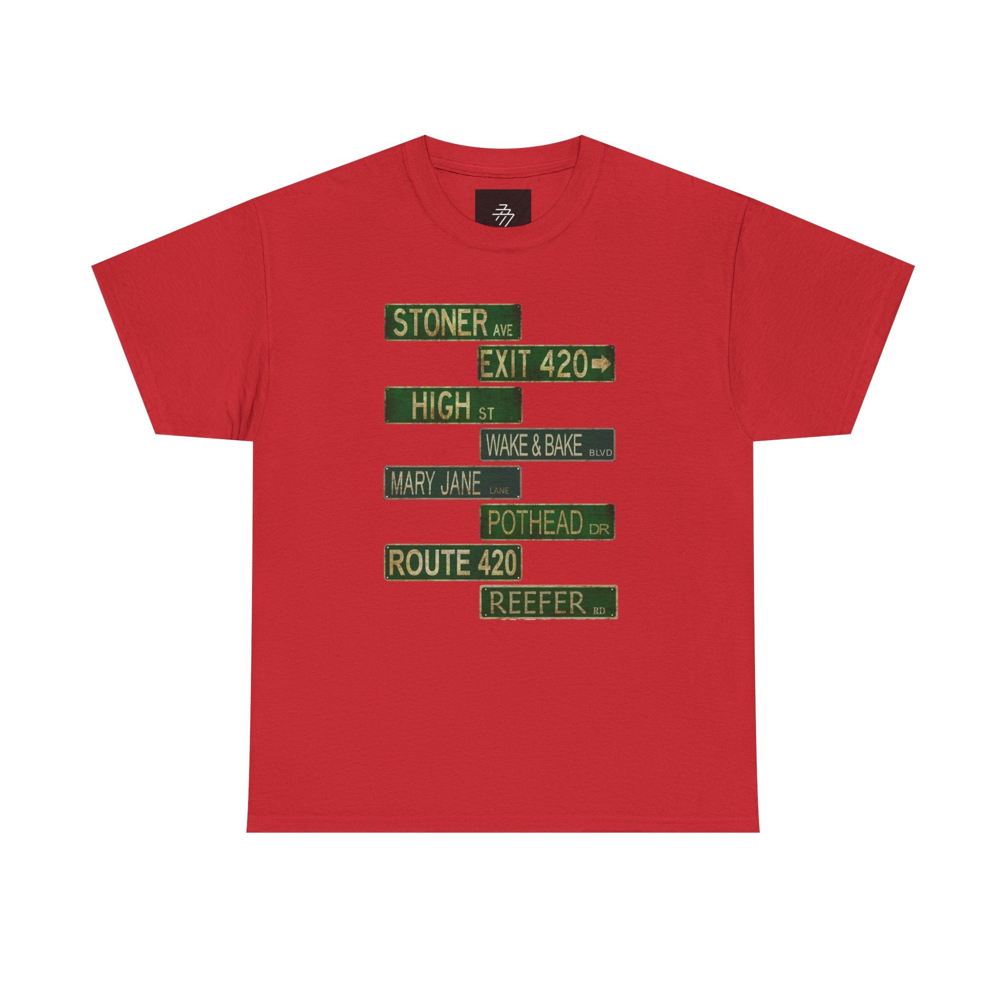 420 Road Signs Tee | Stoner High Pothead Route 420 T-Shirt