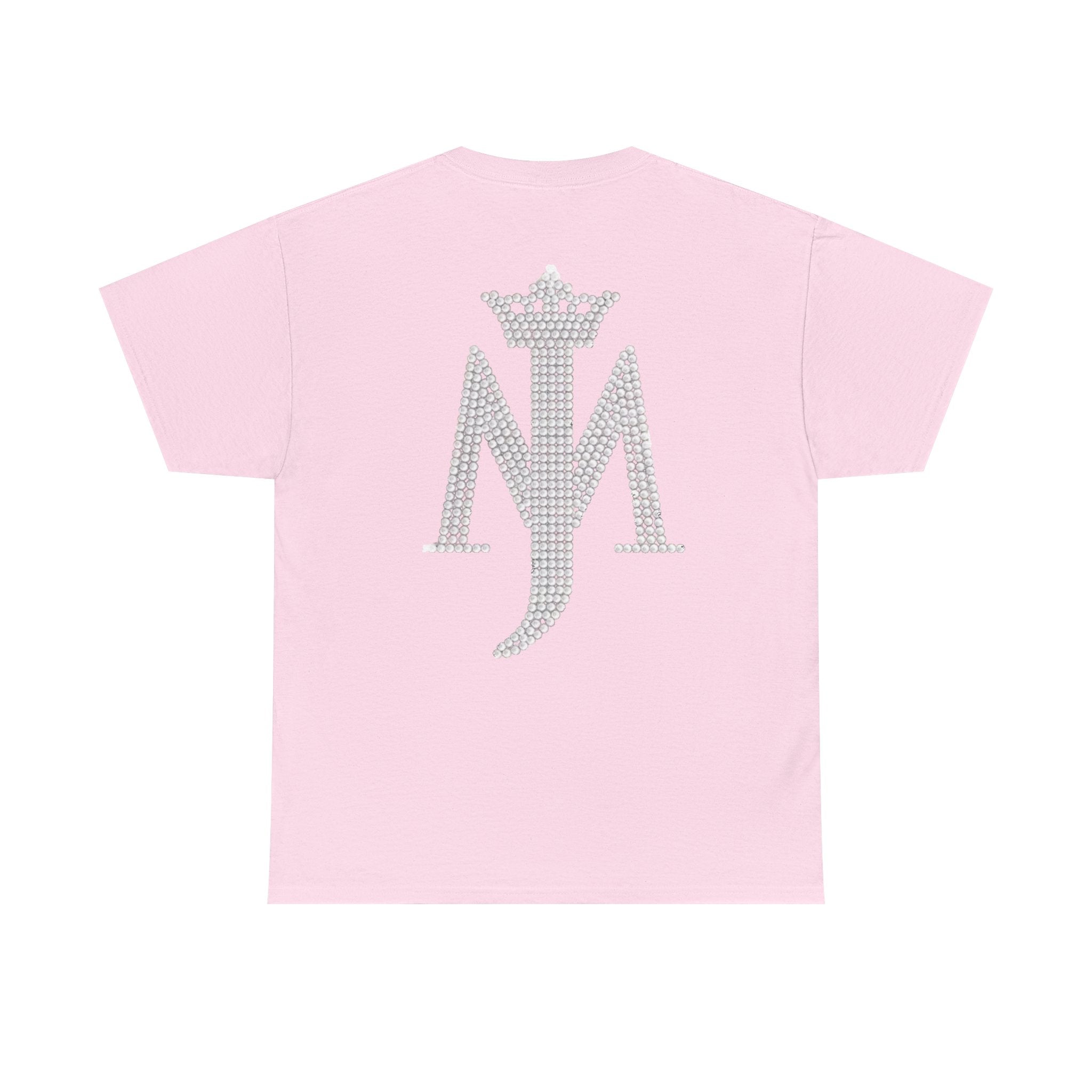 Rhinestone Crown Logo Tee — Vintage Pop Icon Portrait T-Shirt