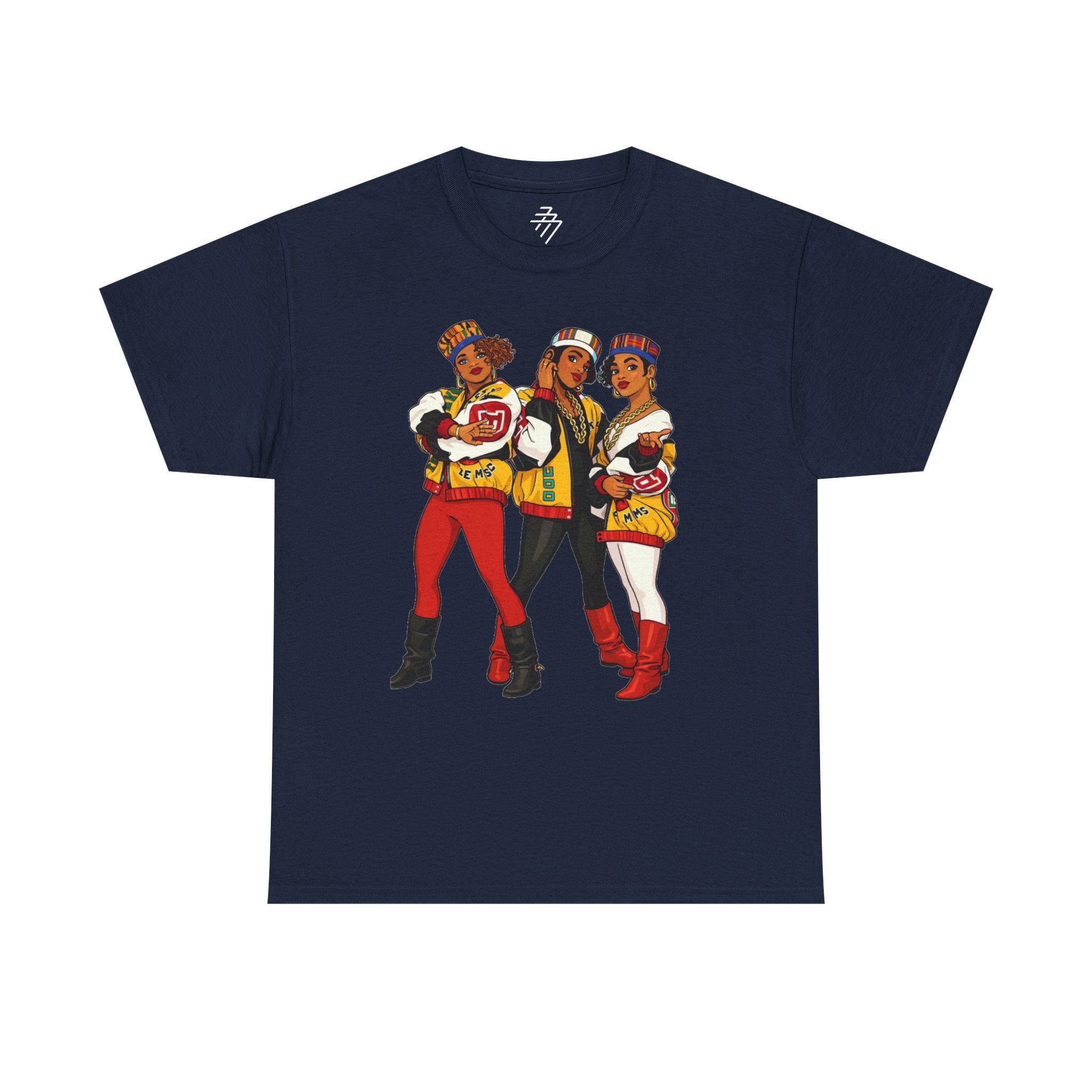 Retro Hip-Hop Crew Vintage 80s Female Rap Trio Salt N Pepa Graphic Tee