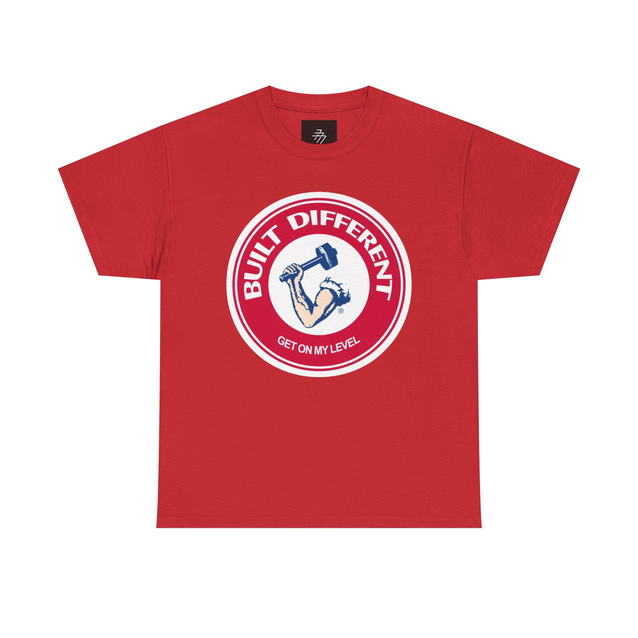 Built Different T-Shirt – "Get On My Level" Weightlifting Gym Tee