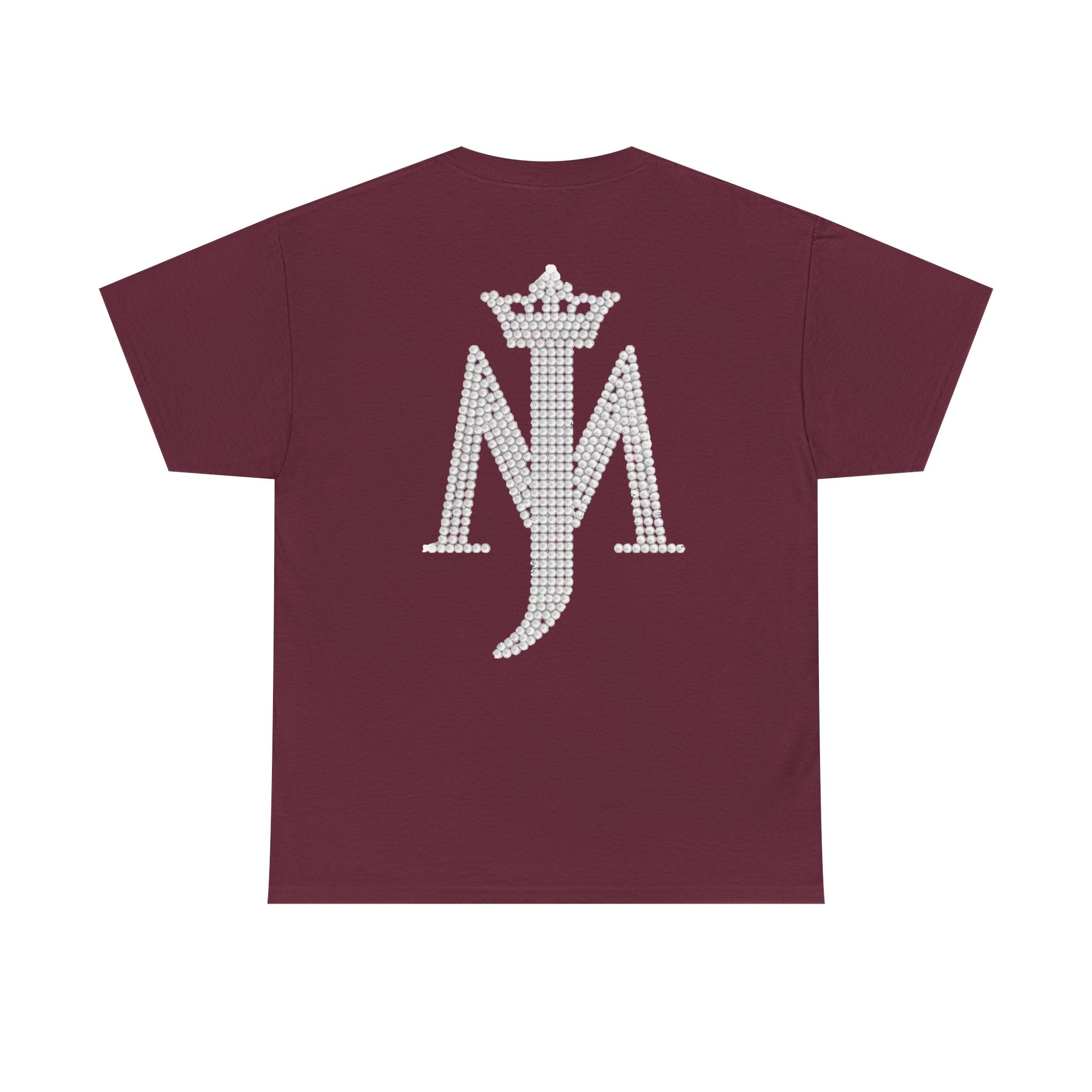 Rhinestone Crown Logo Tee — Vintage Pop Icon Portrait T-Shirt