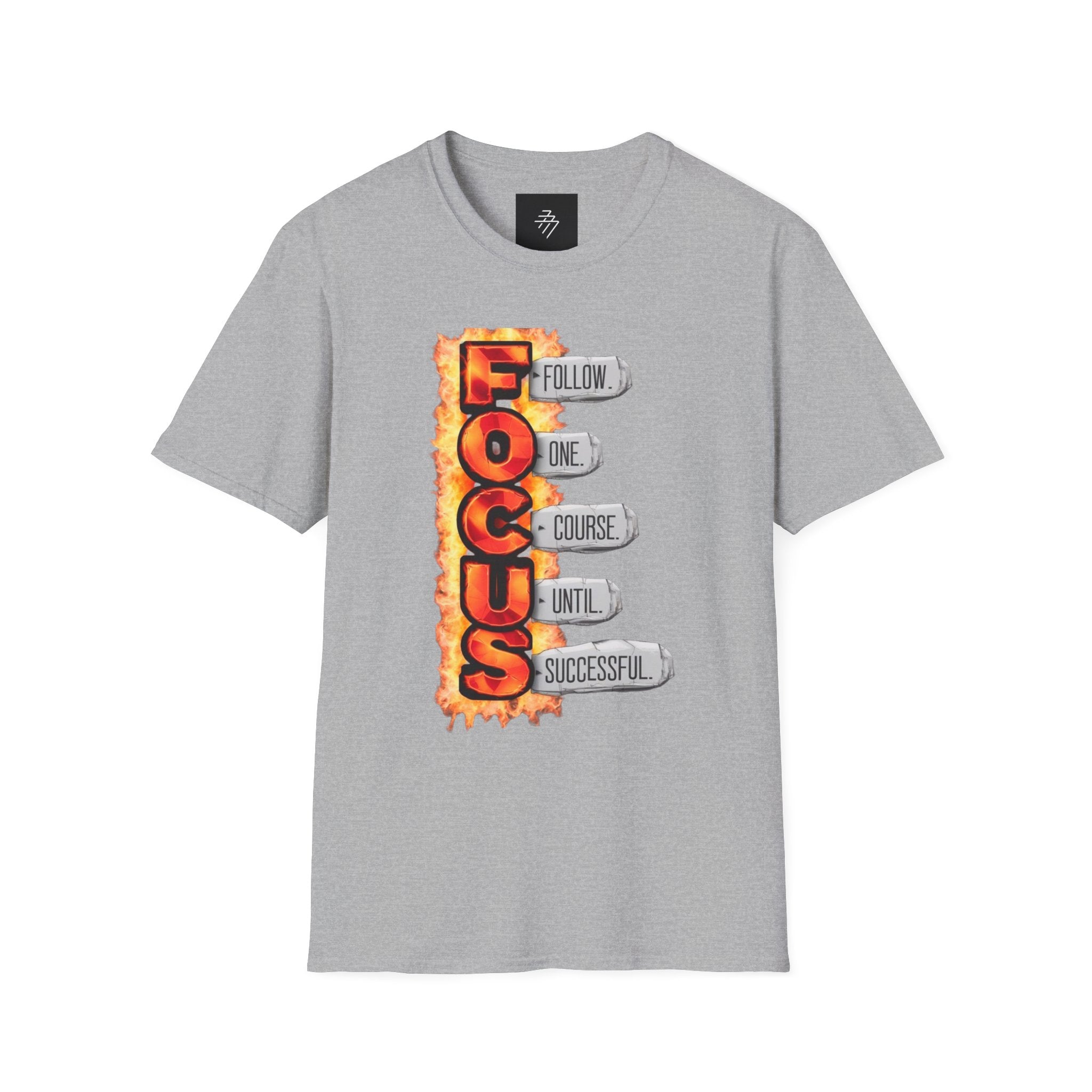 Focus T-Shirt — Motivational 'Follow One Course Until Successful' Graphic Tee