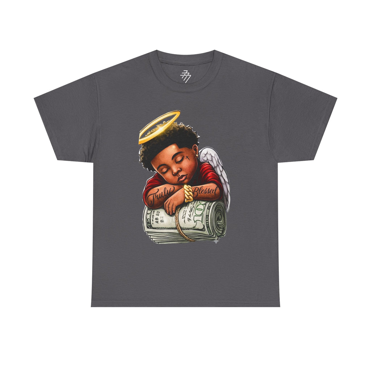 Angel Boy with Money Graphic Tee