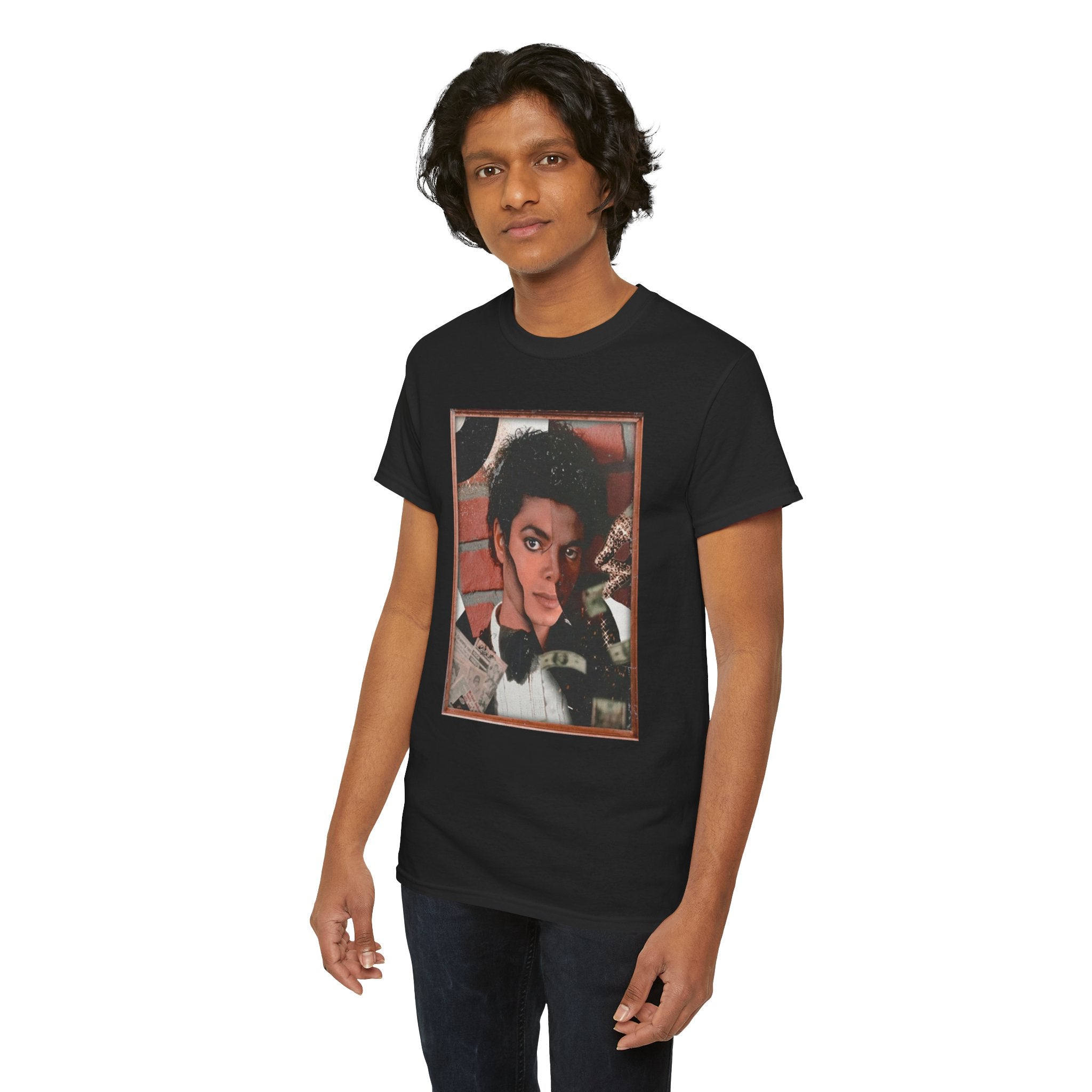 Music Icon Portrait Tee — "Off The Wall" Back Graphic
