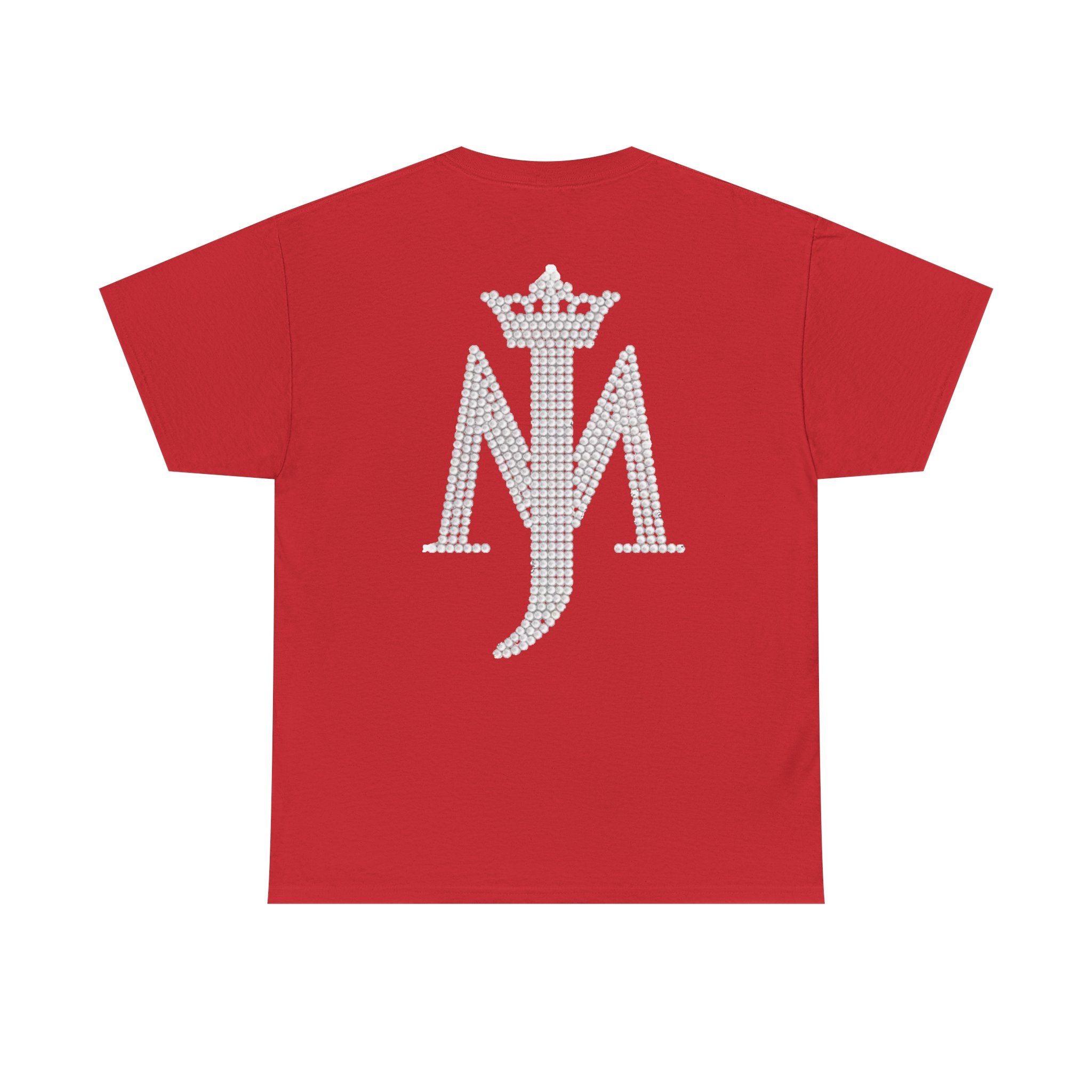 Rhinestone Crown Logo Tee — Vintage Pop Icon Portrait T-Shirt