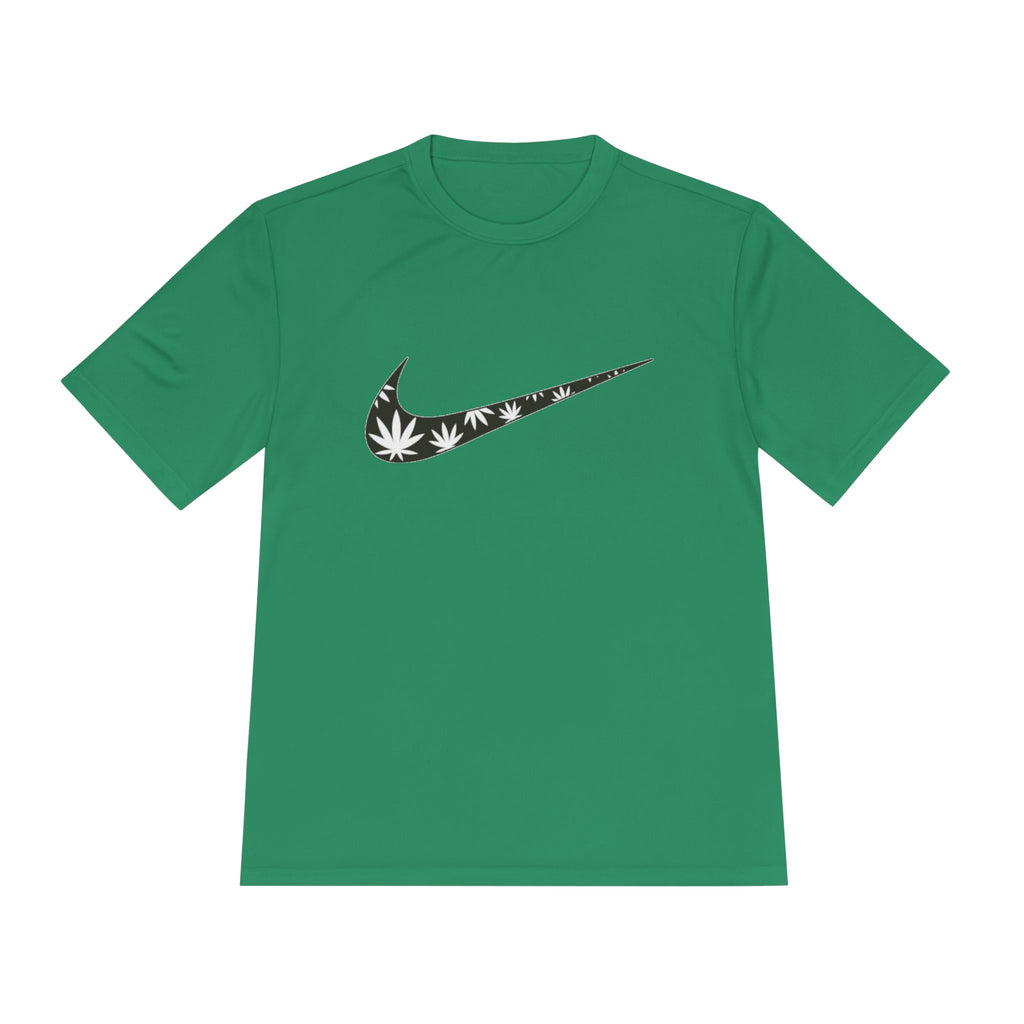 Cannabis Leaf Swoosh Tee | Athletic Logo T-shirt